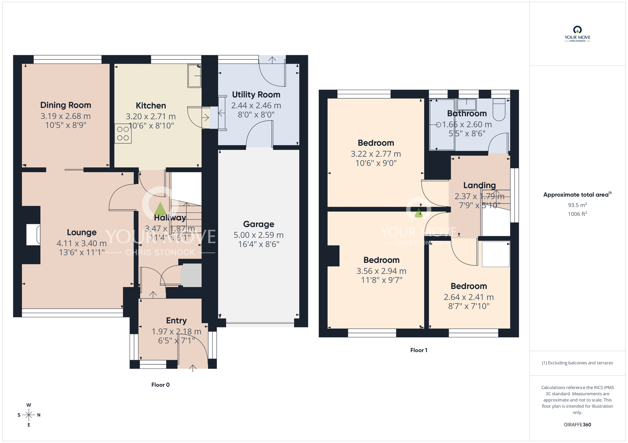 Floorplan of 3 bedroom Semi Detached House for sale, Ardrossan, Ouston, Durham, DH2