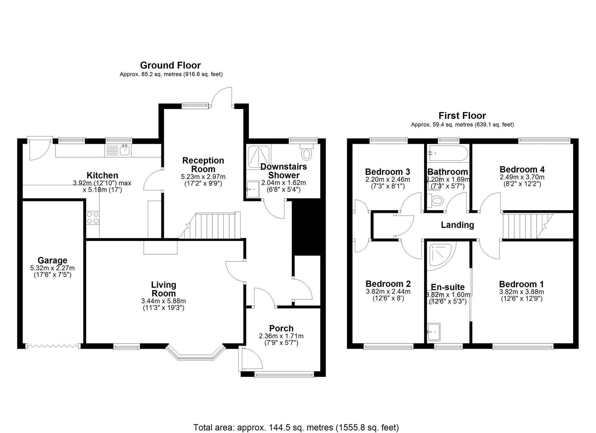 Floorplan of 4 bedroom Link Detached House for sale, Tantallon, Birtley, Tyne and Wear, DH3
