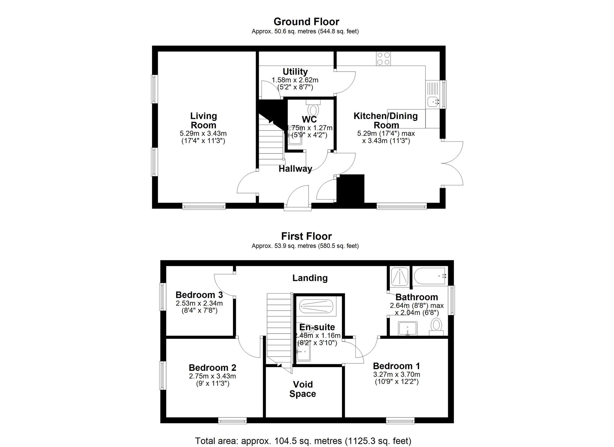 Floorplan of 4 bedroom Mid Terrace House for sale, Rectory Green, Lambton Park, Durham, DH3