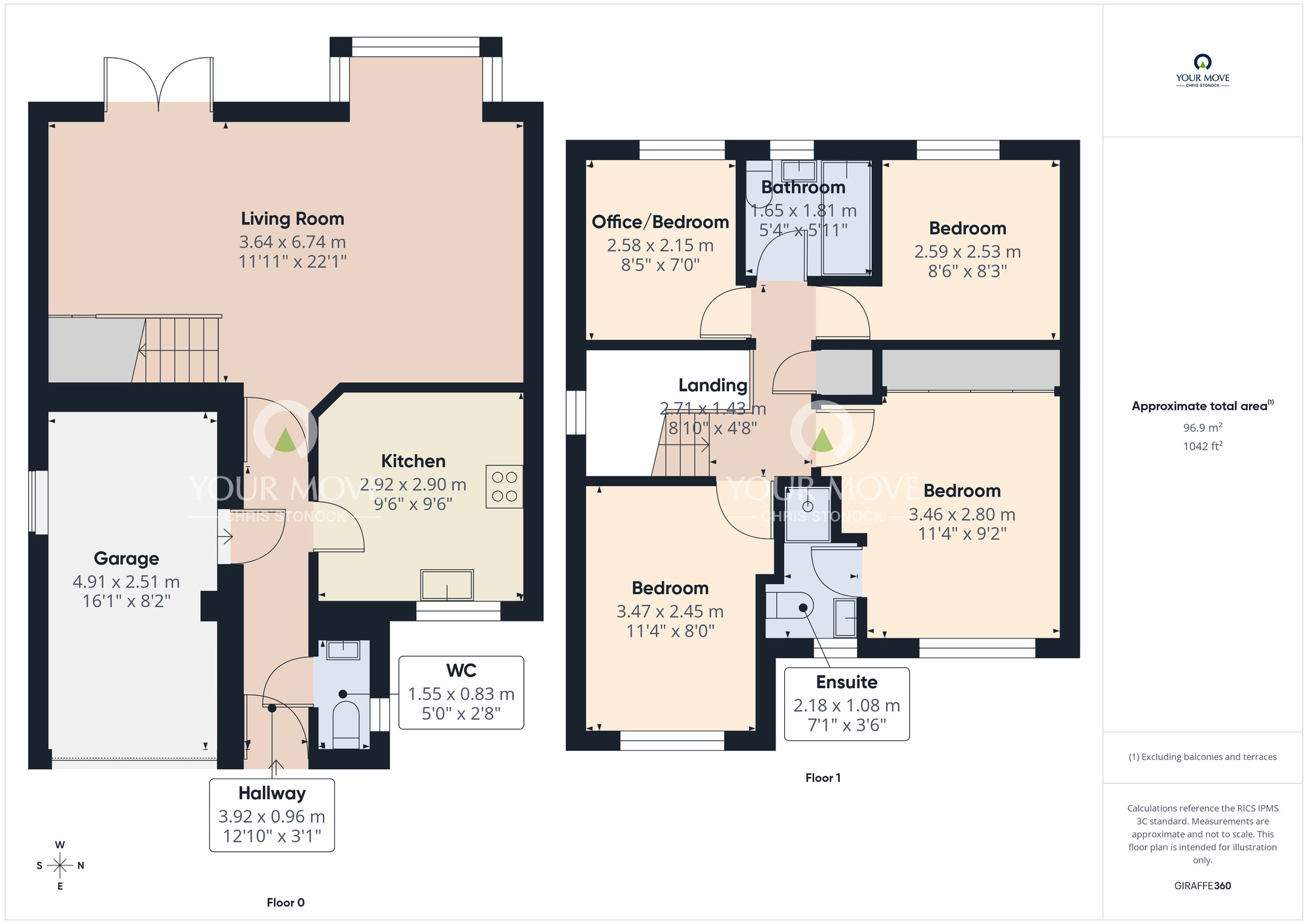 Floorplan of 4 bedroom Detached House for sale, Falstone Drive, Chester Le Street, Durham, DH2