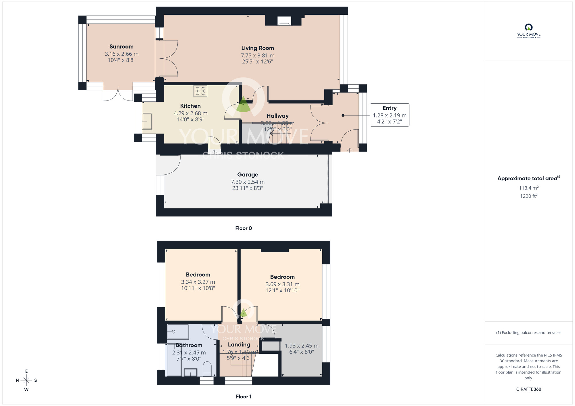 Floorplan of 3 bedroom Semi Detached House for sale, Rydal Road, Chester Le Street, DH2