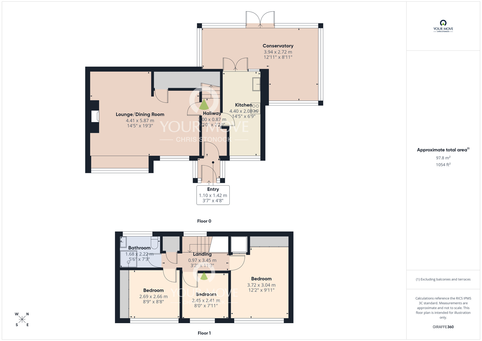 Floorplan of 3 bedroom Semi Detached House for sale, Hilda Park, Chester Le Street, Durham, DH2