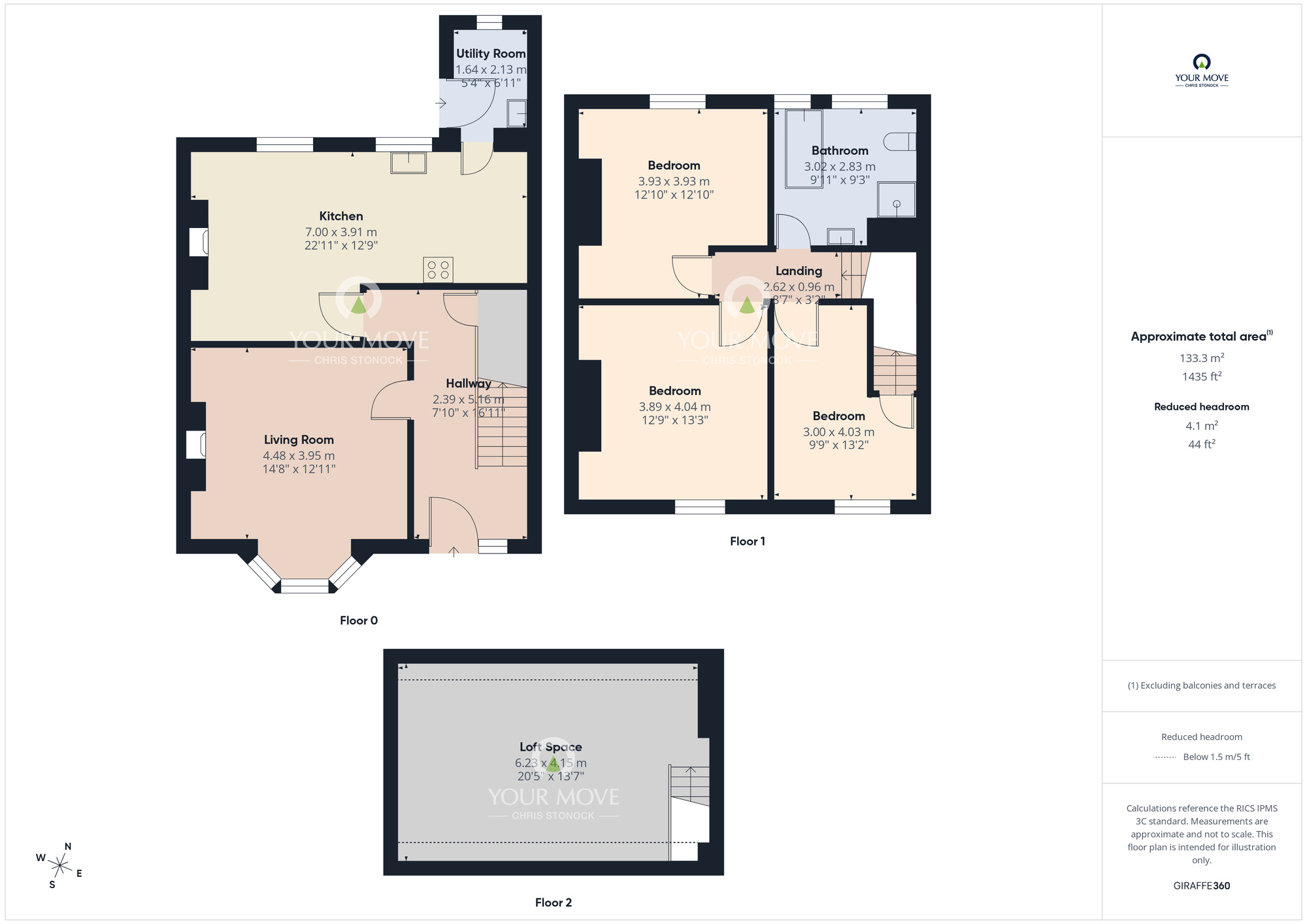 Floorplan of 3 bedroom Mid Terrace House for sale, Fellside Terrace, Stanley, Durham, DH9