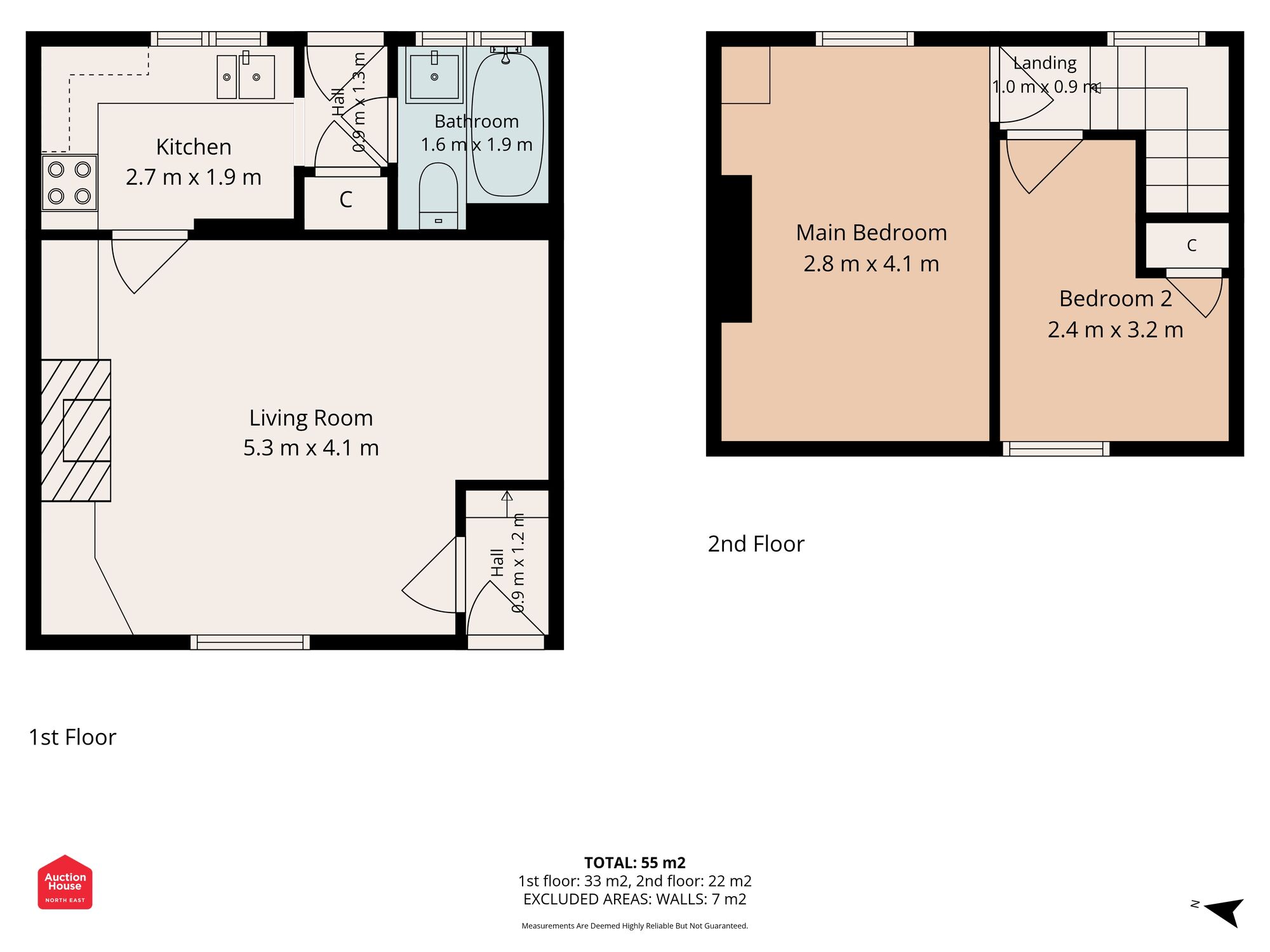Floorplan of 2 bedroom Mid Terrace House for sale, Poplar Street, Chester Le Street, Durham, DH3