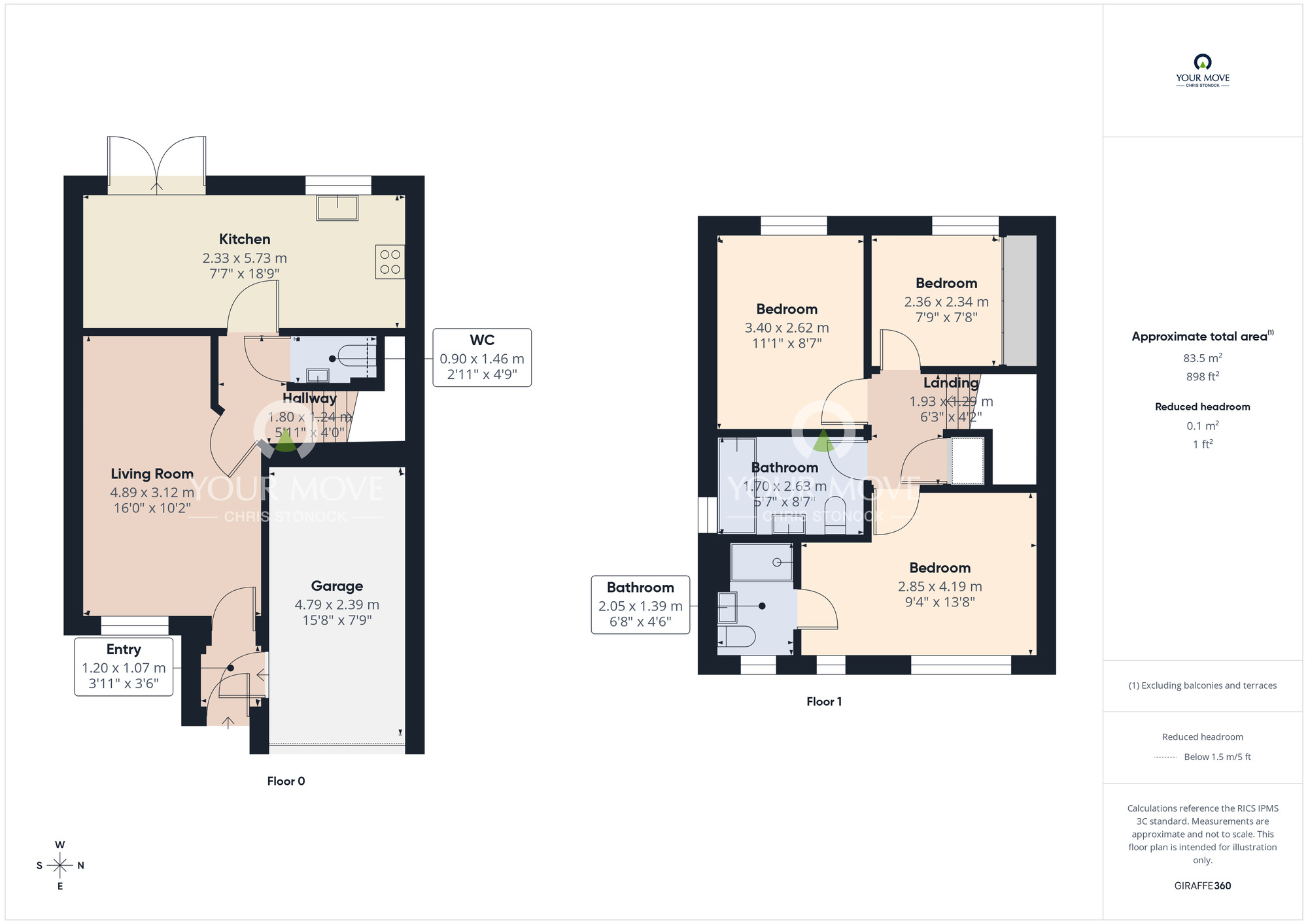 Floorplan of 3 bedroom Semi Detached House for sale, Bell Avenue, Bowburn, Durham, DH6