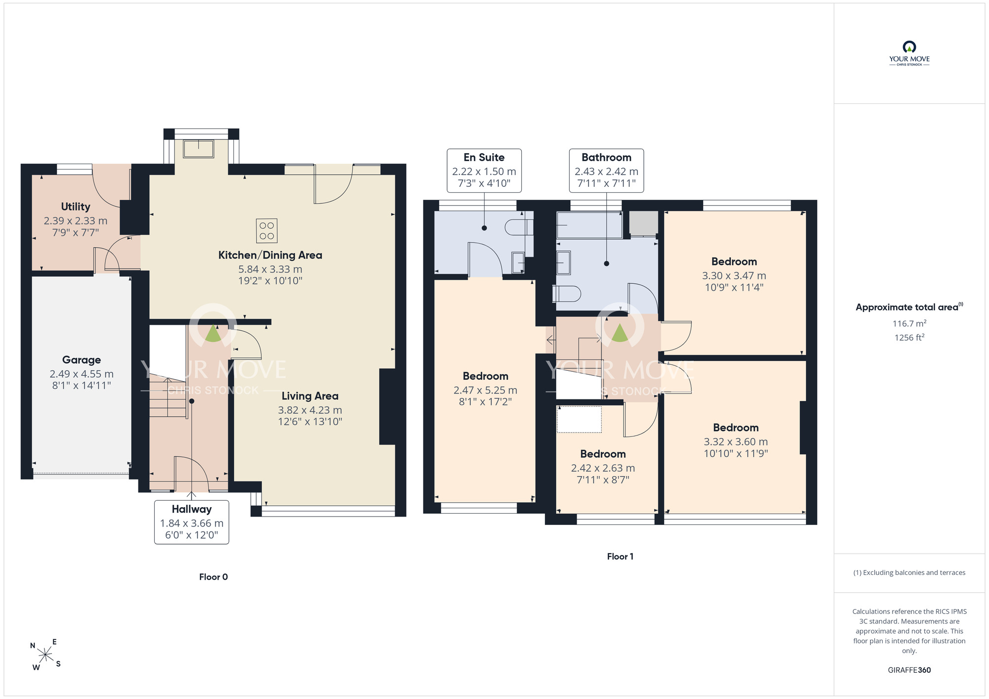 Floorplan of 4 bedroom Semi Detached House for sale, Derwentwater Avenue, Chester Le Street, Durham, DH2