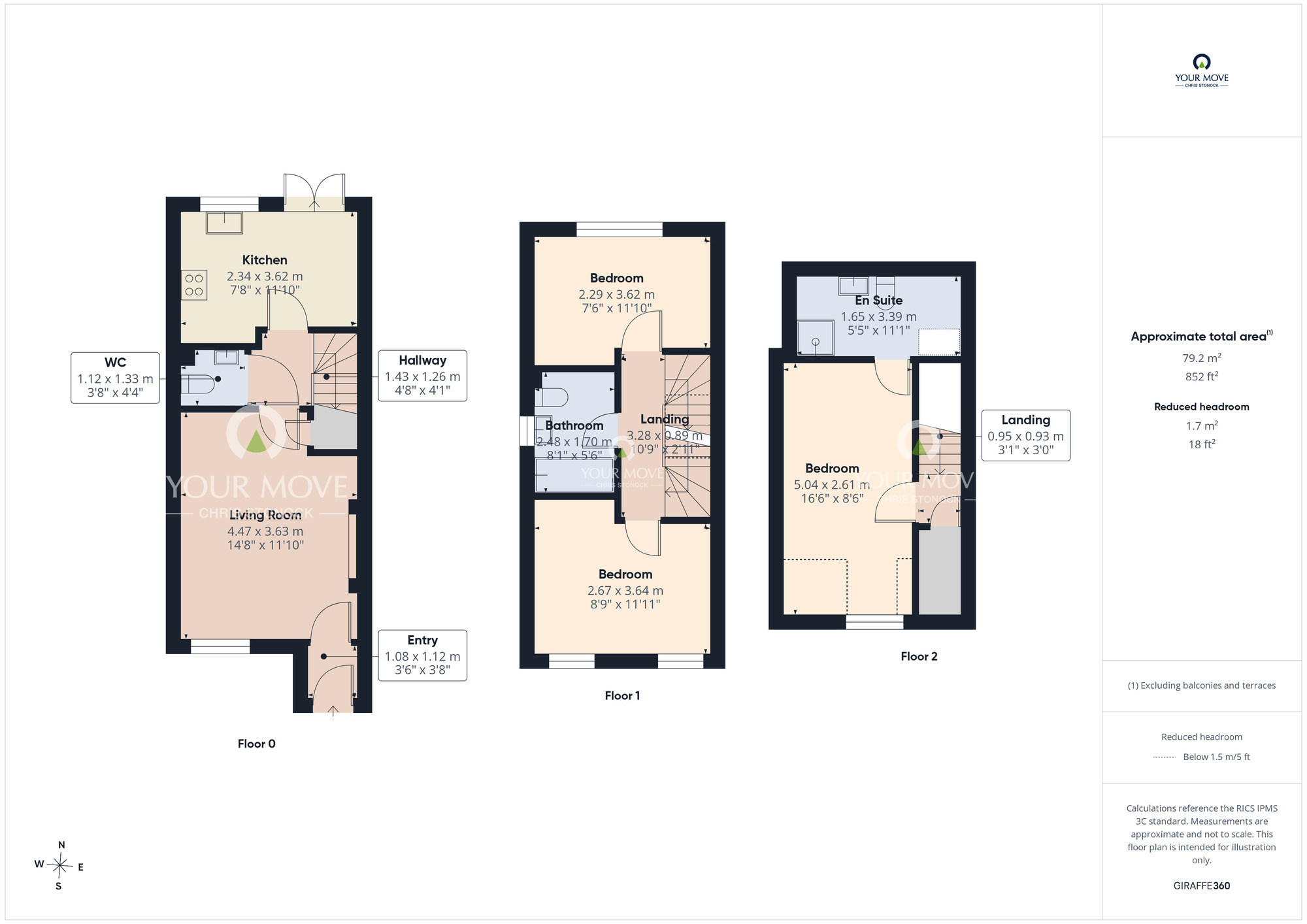 Floorplan of 3 bedroom Semi Detached House for sale, Wooler Drive, The Middles, Durham, DH9