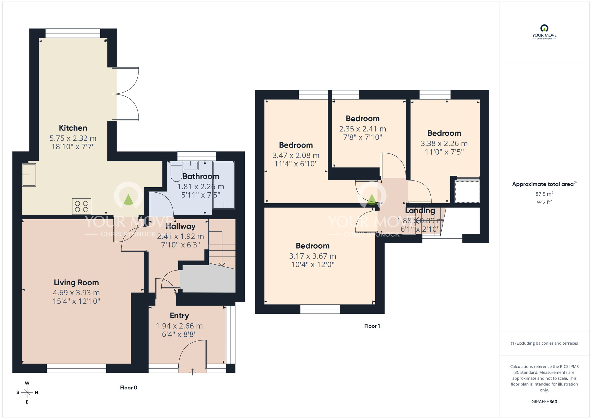 Floorplan of 4 bedroom Mid Terrace House for sale, Devon Crescent, Birtley, Tyne and Wear, DH3