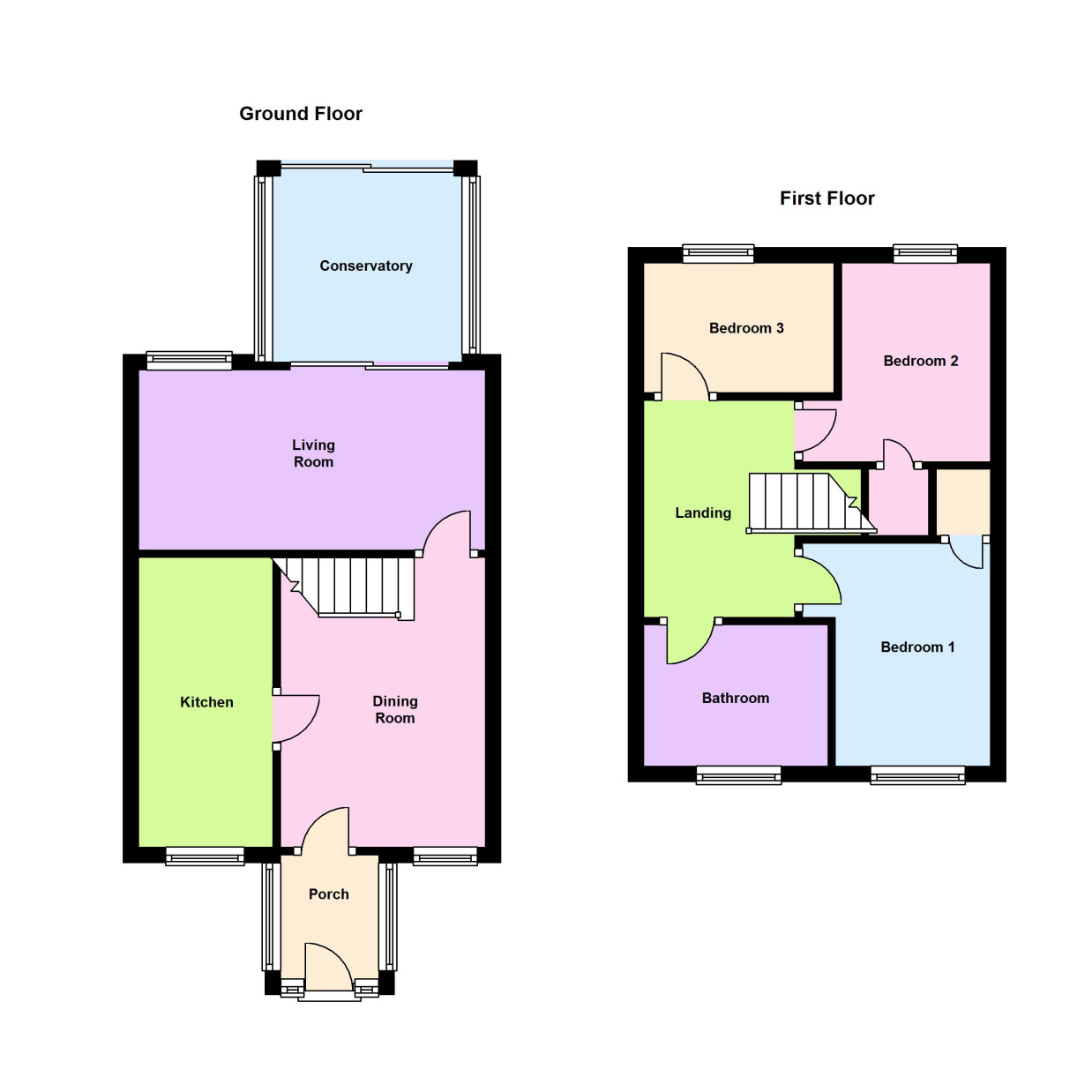 Floorplan of 3 bedroom Semi Detached House for sale, Helmdon, Sulgrave, Washington, NE37
