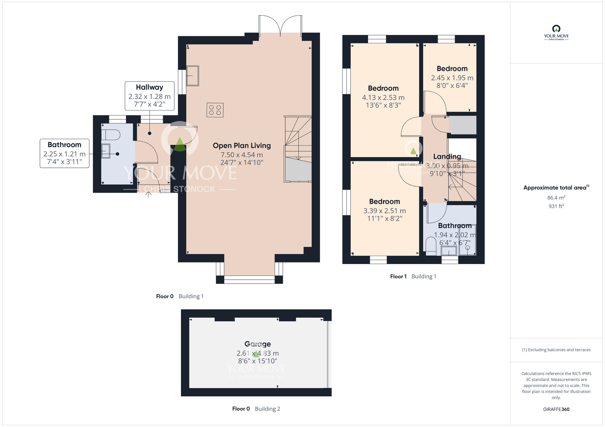 Floorplan of 3 bedroom Semi Detached House for sale, Fordham Drive, Sacriston, Durham, DH7