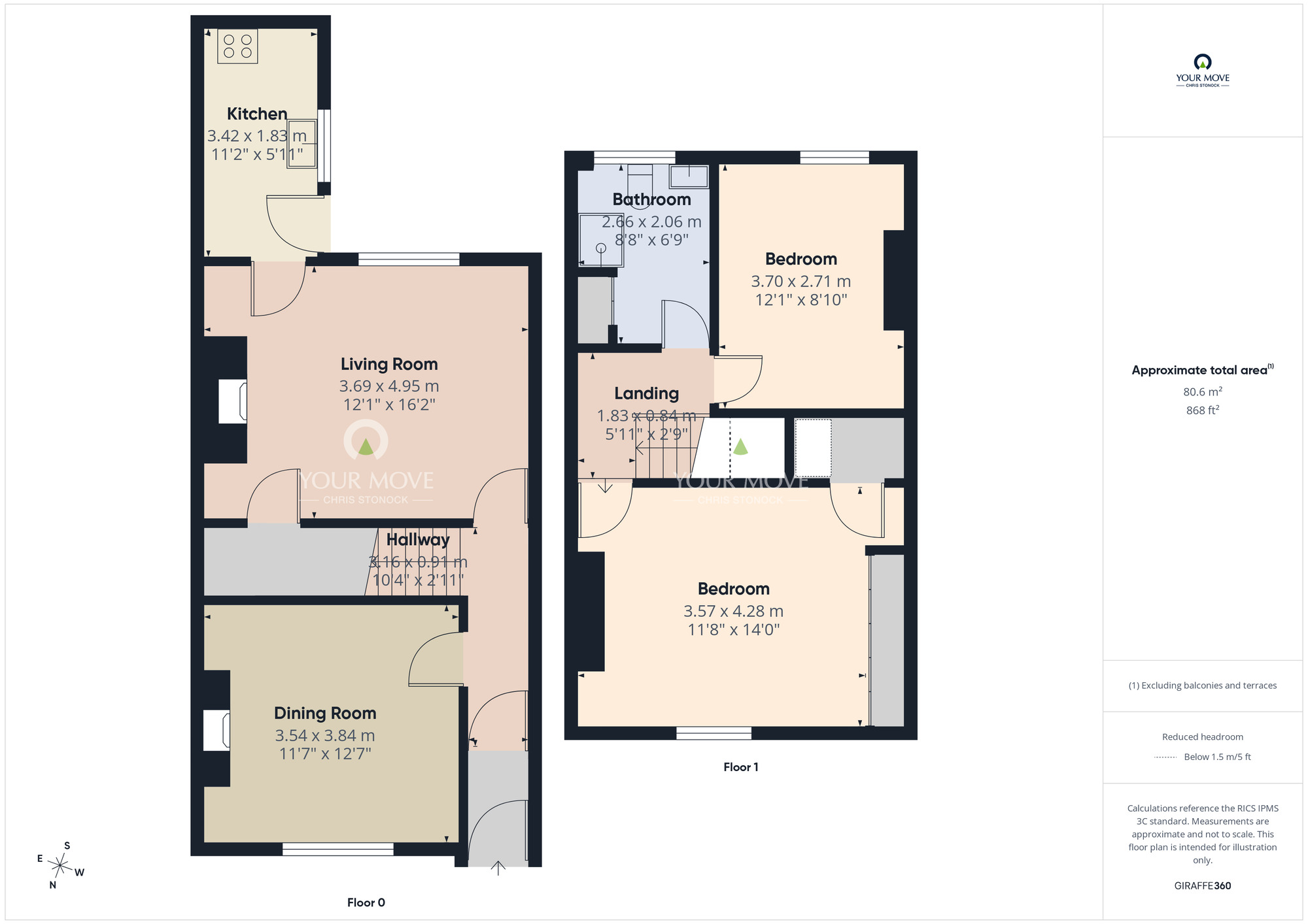 Floorplan of 2 bedroom Mid Terrace House for sale, Mitchell Street, Birtley, Tyne and Wear, DH3