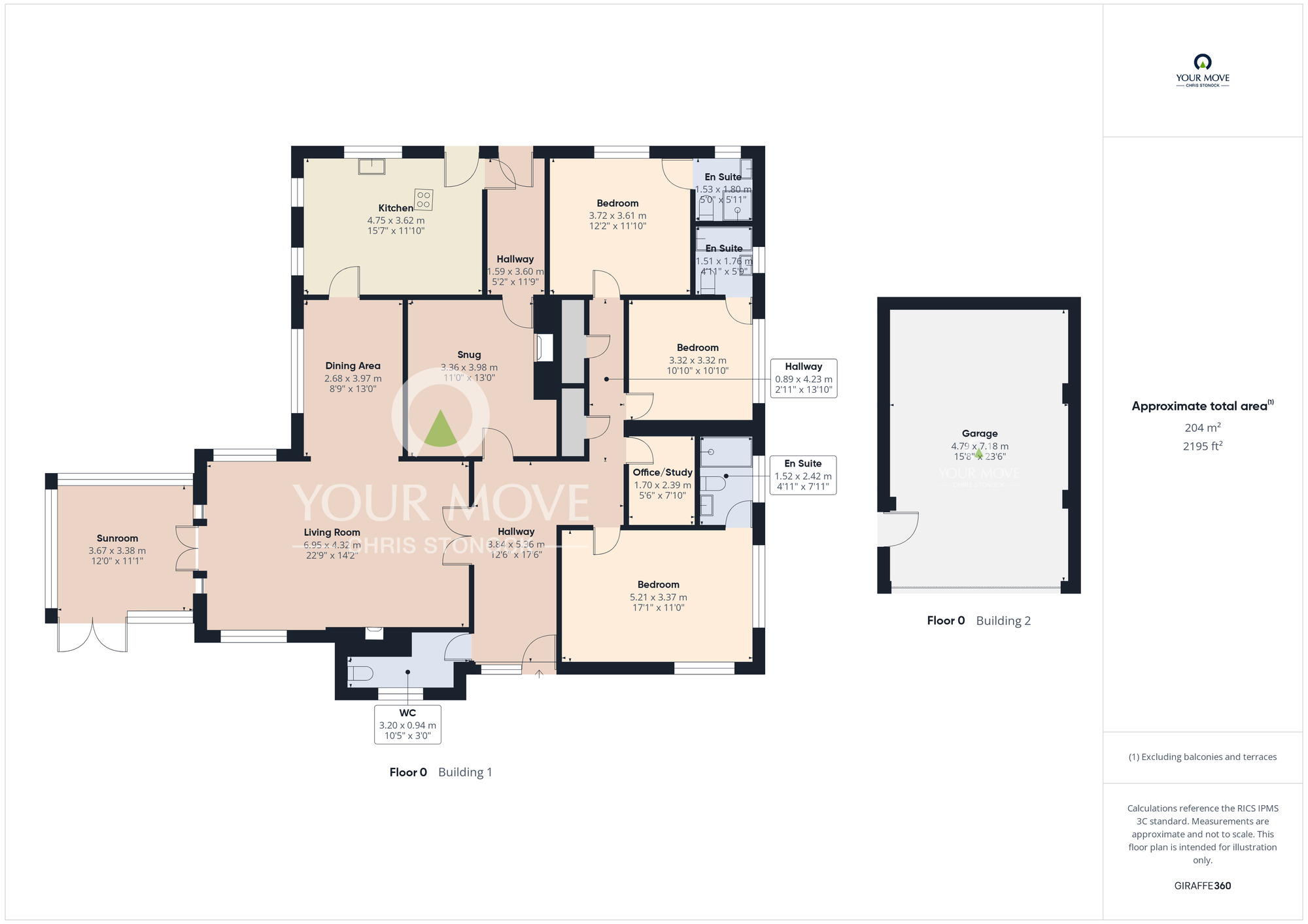 Floorplan of 3 bedroom Detached Bungalow for sale, Craghead Road, Pelton Fell, Durham, DH2