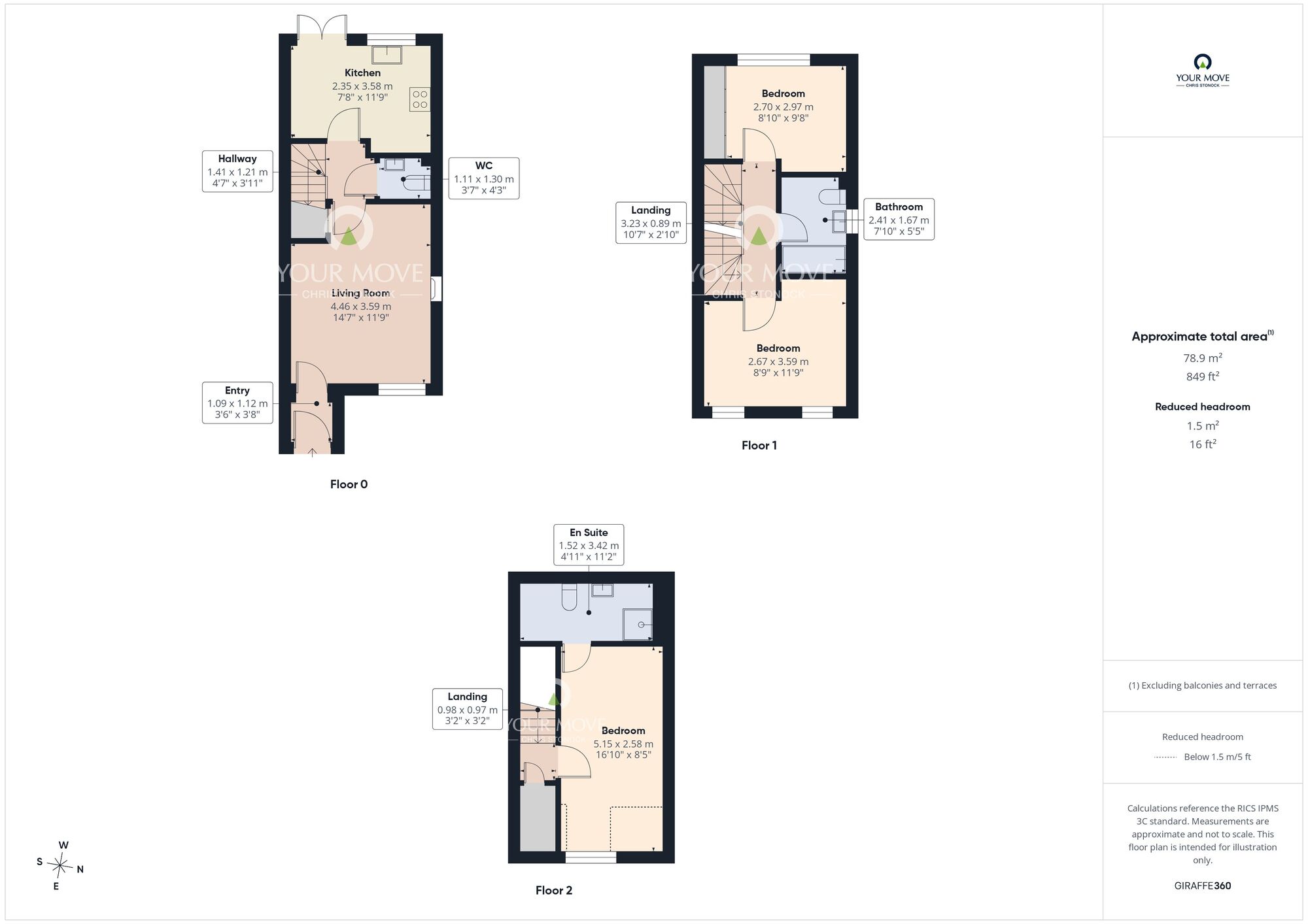 Floorplan of 3 bedroom End Terrace House for sale, Redshank Drive, Houghton-le-spring, Sunderland, DH5