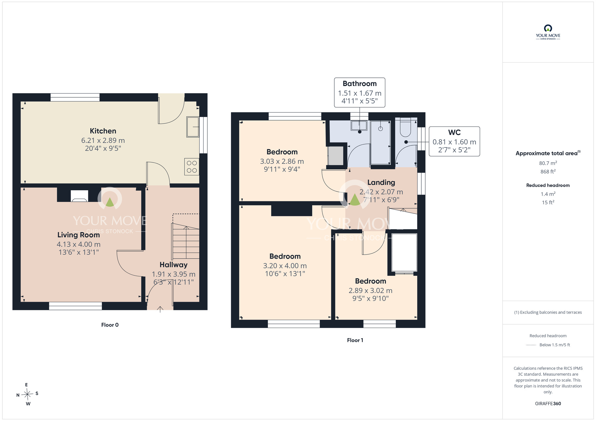 Floorplan of 3 bedroom Semi Detached House for sale, Fell Road, Pelton Fell, Durham, DH2