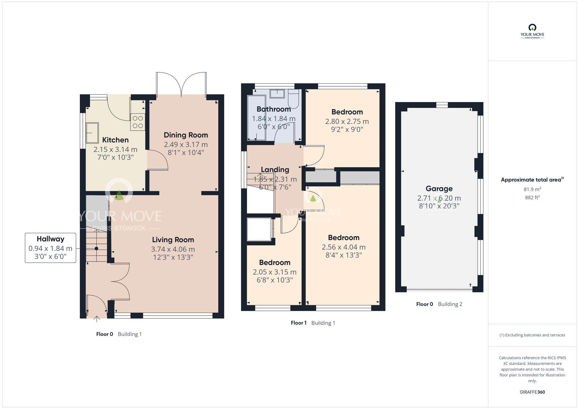 Floorplan of 3 bedroom Semi Detached House for sale, Thorntons Close, Pelton, Durham, DH2
