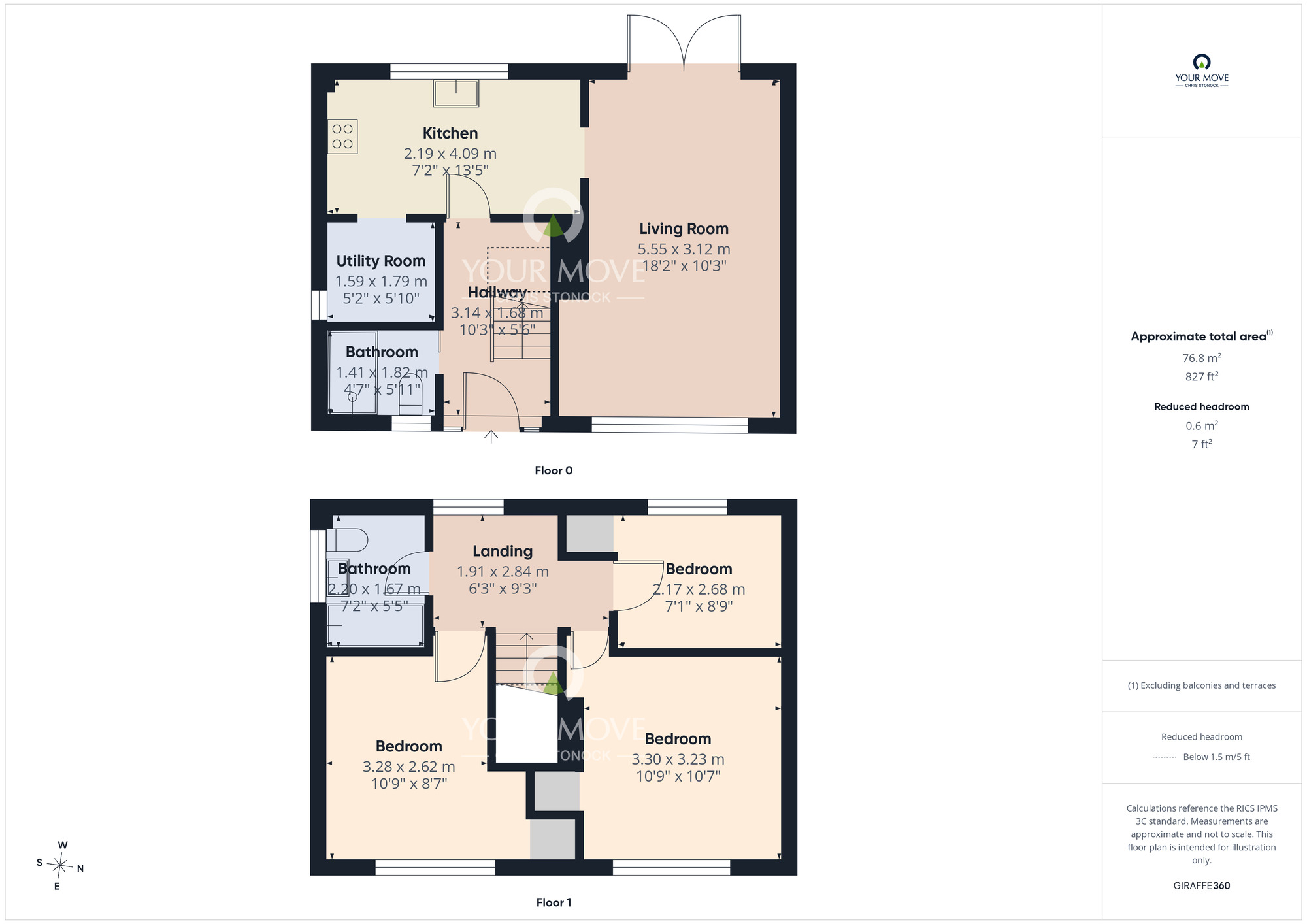 Floorplan of 3 bedroom Semi Detached House for sale, Briar Close, Kimblesworth, Durham, DH2