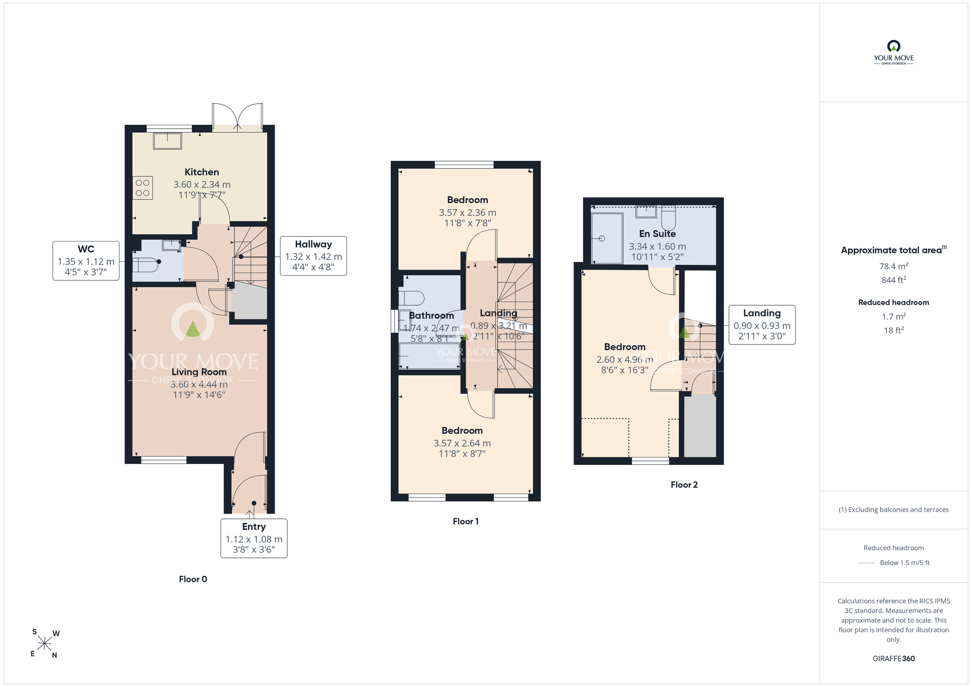 Floorplan of 3 bedroom Semi Detached House for sale, Ripley Close, Ouston, Durham, DH2