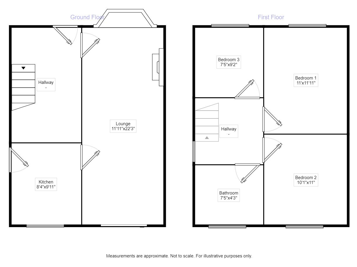 Floorplan of 3 bedroom Semi Detached House to rent, Tressall Road, Whitwick, Leicestershire, LE67