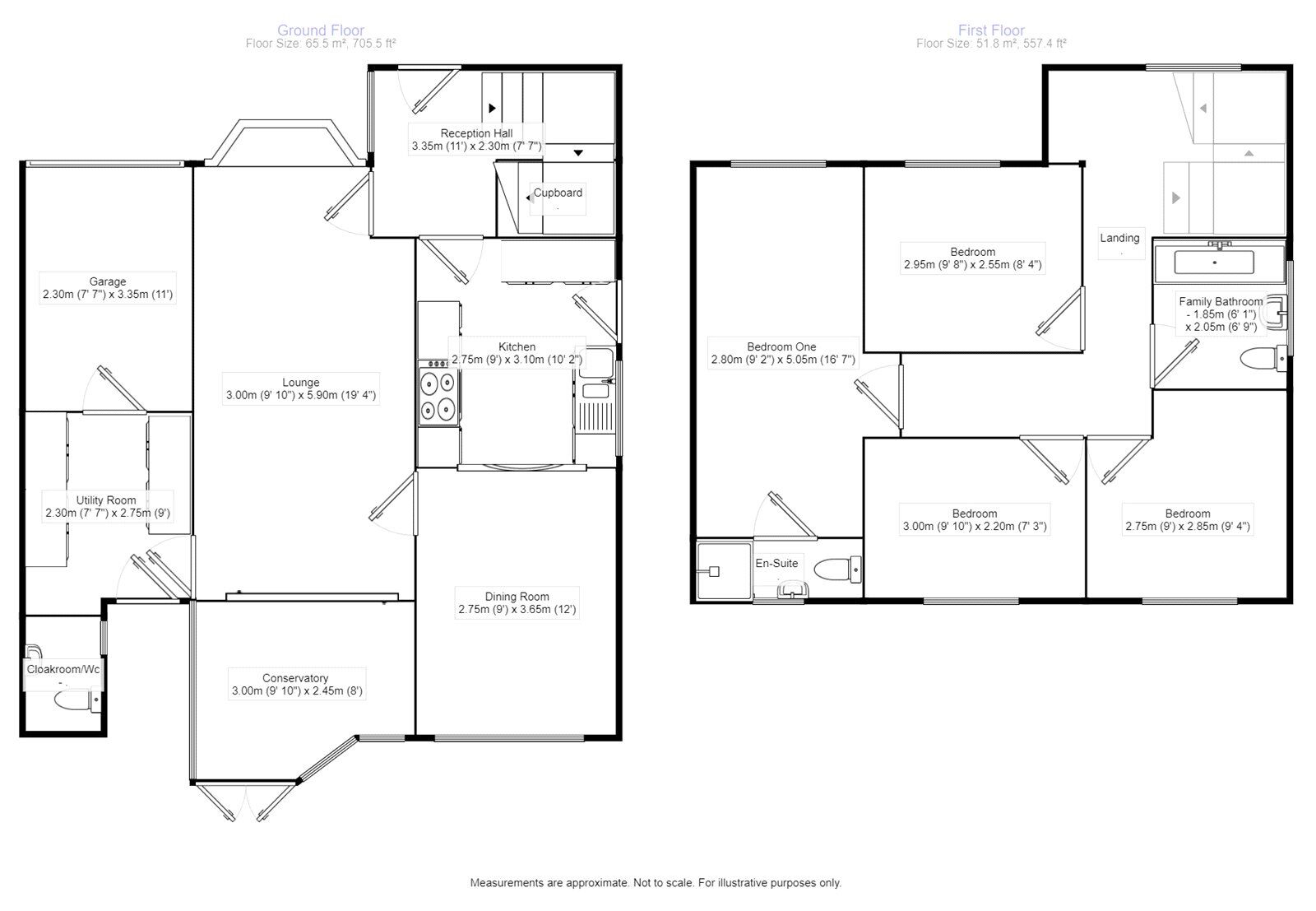 Floorplan of 4 bedroom Detached House for sale, Torrington Avenue, Whitwick, Leicestershire, LE67