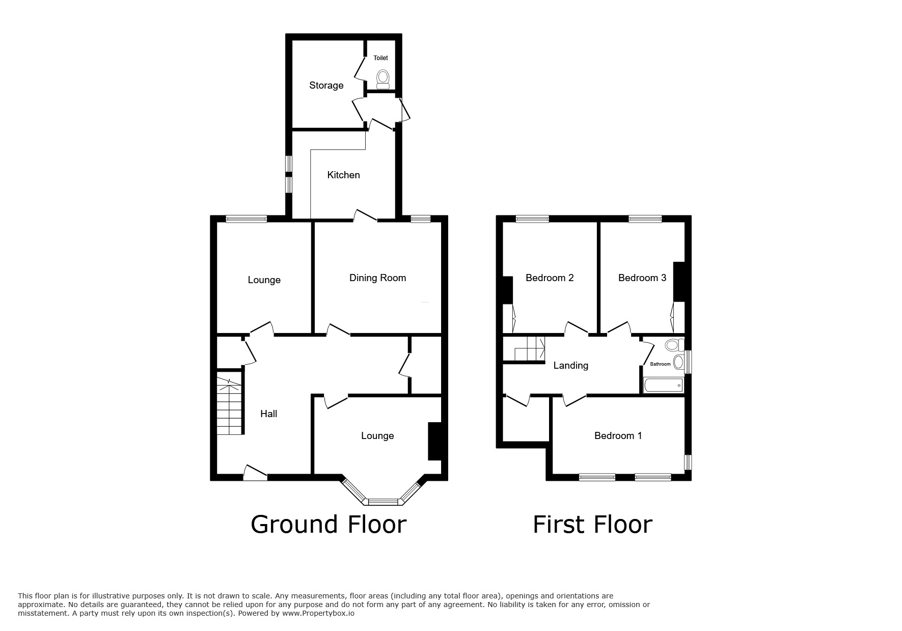 Floorplan of 3 bedroom Detached House for sale, Vaughan Street, Coalville, Leicestershire, LE67