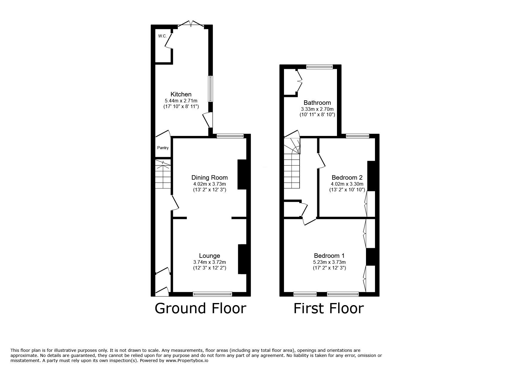 Floorplan of 2 bedroom Mid Terrace House for sale, Bakewell Street, Coalville, Leicestershire, LE67