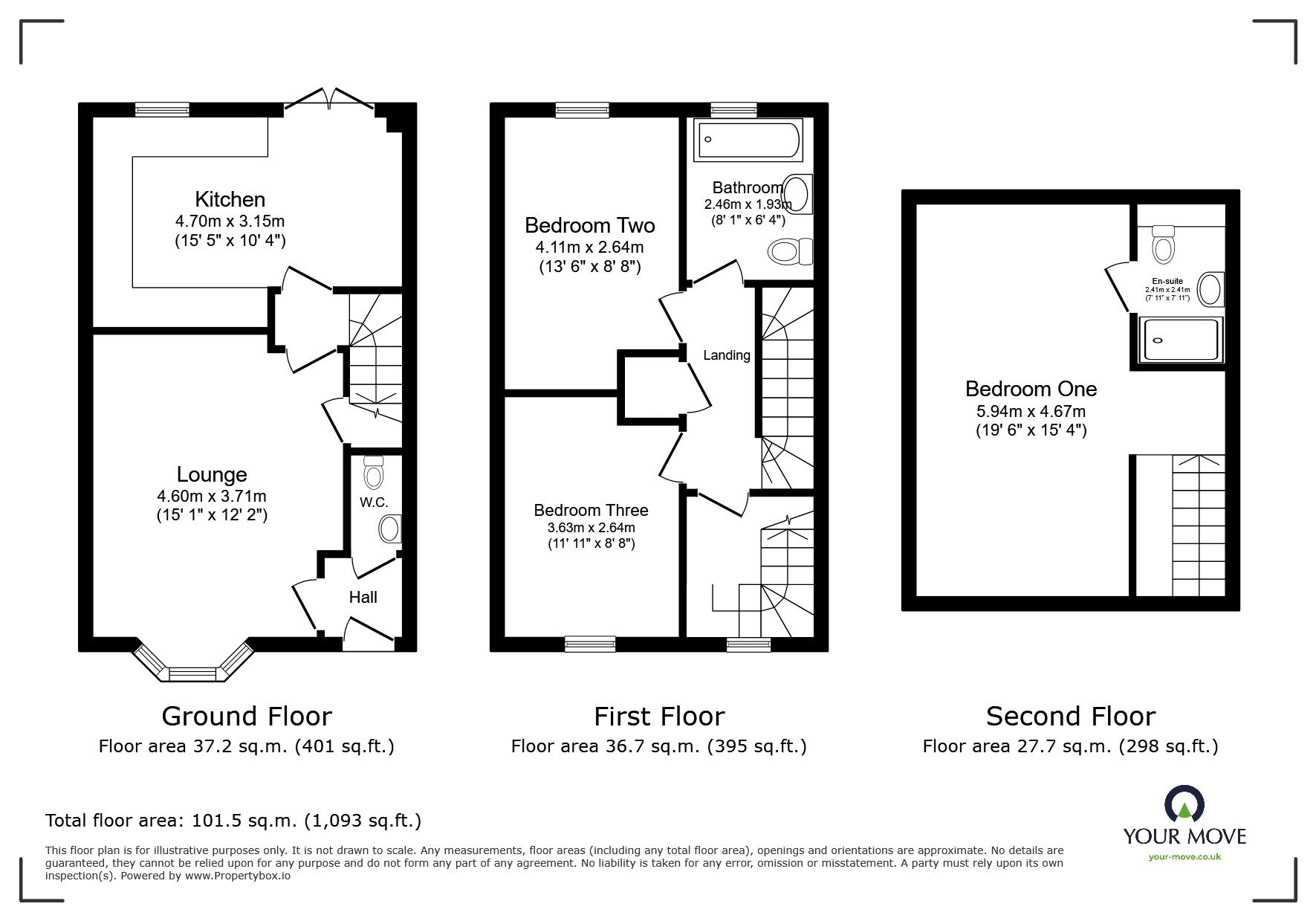 Floorplan of 3 bedroom Semi Detached House for sale, Bancroft Road, Coalville, Leicestershire, LE67