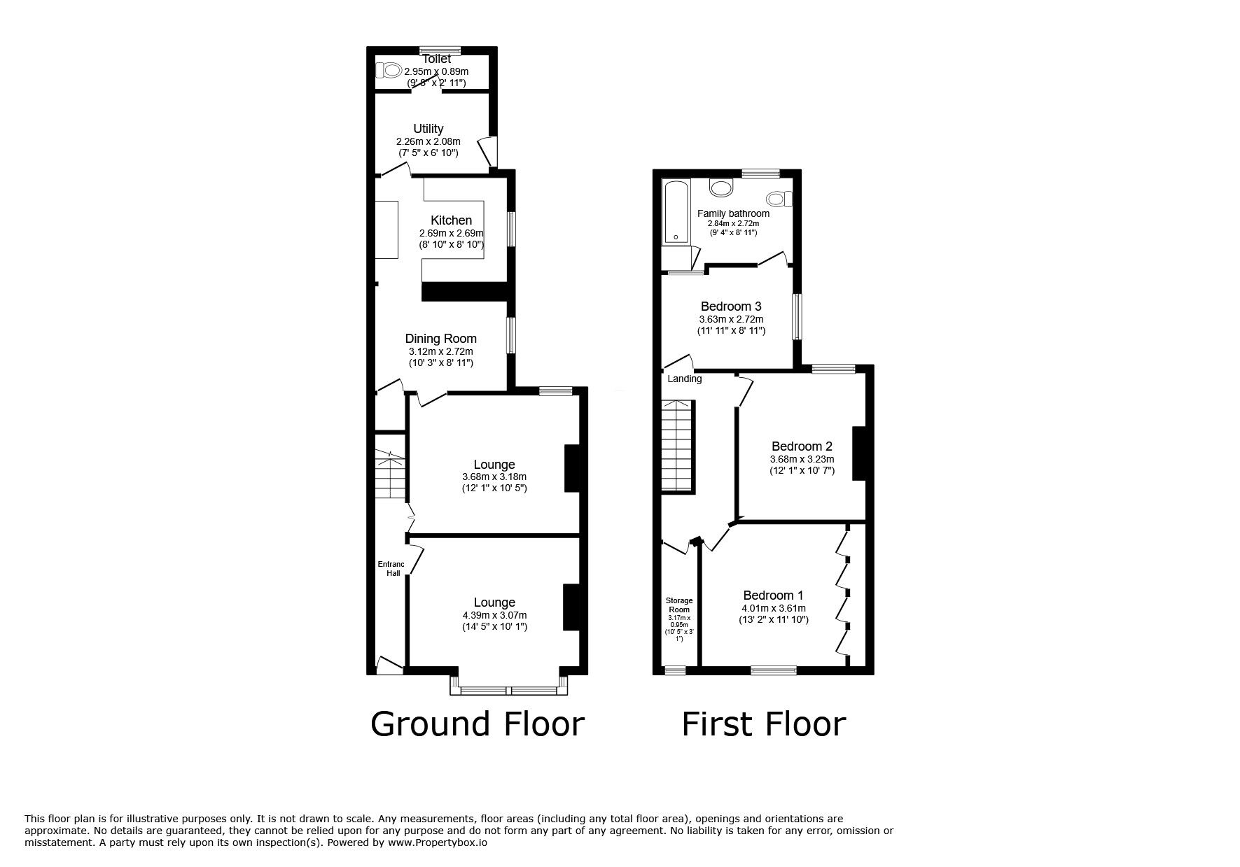 Floorplan of 3 bedroom End Terrace House for sale, Highfield Street, Coalville, Leicestershire, LE67