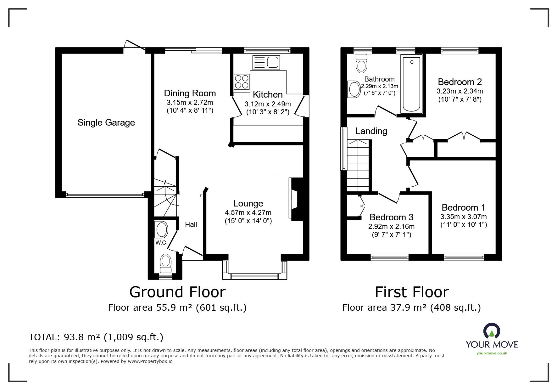 Floorplan of 3 bedroom Detached House for sale, Blackett Drive, Heather, Leicestershire, LE67