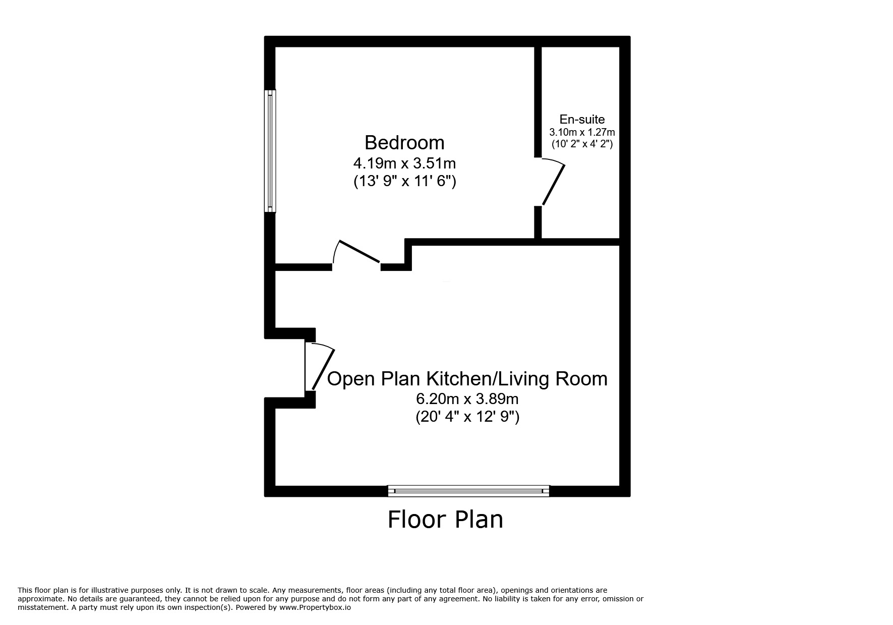 Floorplan of 1 bedroom  Flat to rent, Waterworks Road, Coalville, Leicestershire, LE67