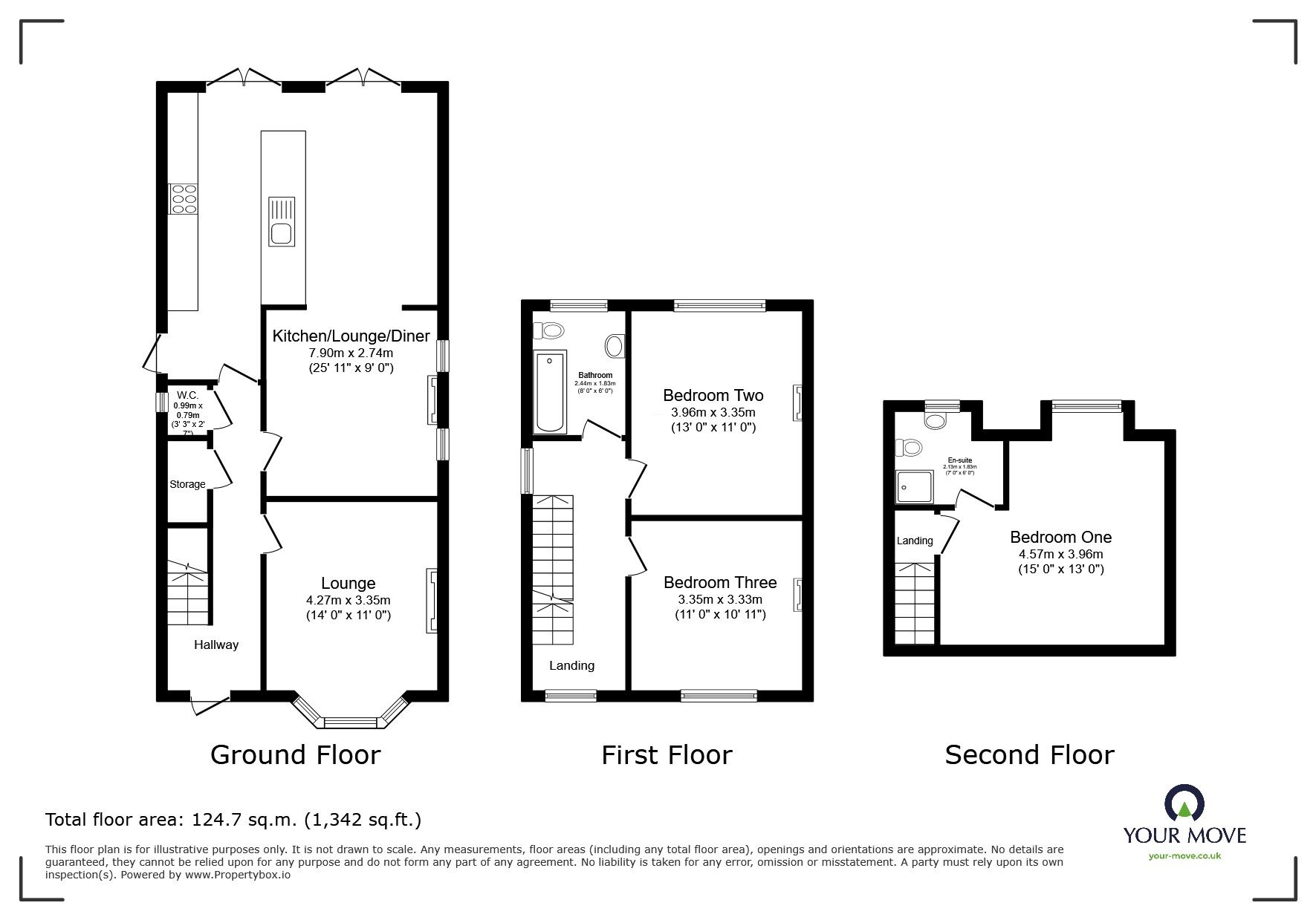Floorplan of 3 bedroom Detached House for sale, Forest Road, Coalville, Leicestershire, LE67
