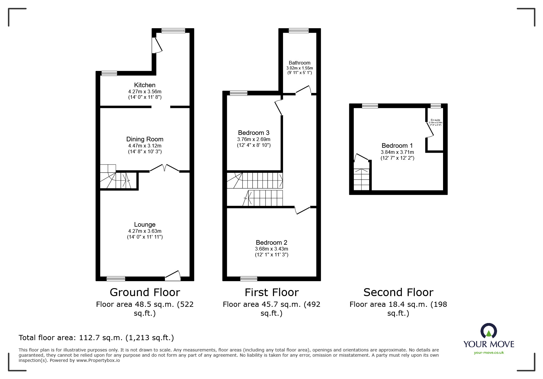 Floorplan of 3 bedroom Mid Terrace House for sale, Margaret Street, Coalville, Leicestershire, LE67