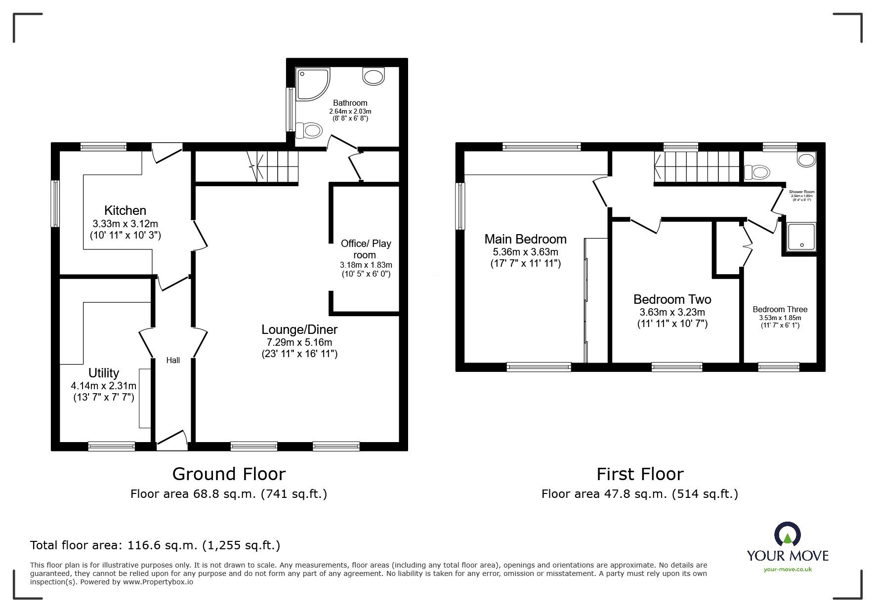 Floorplan of 3 bedroom Detached House for sale, School Lane, Whitwick, Leicestershire, LE67