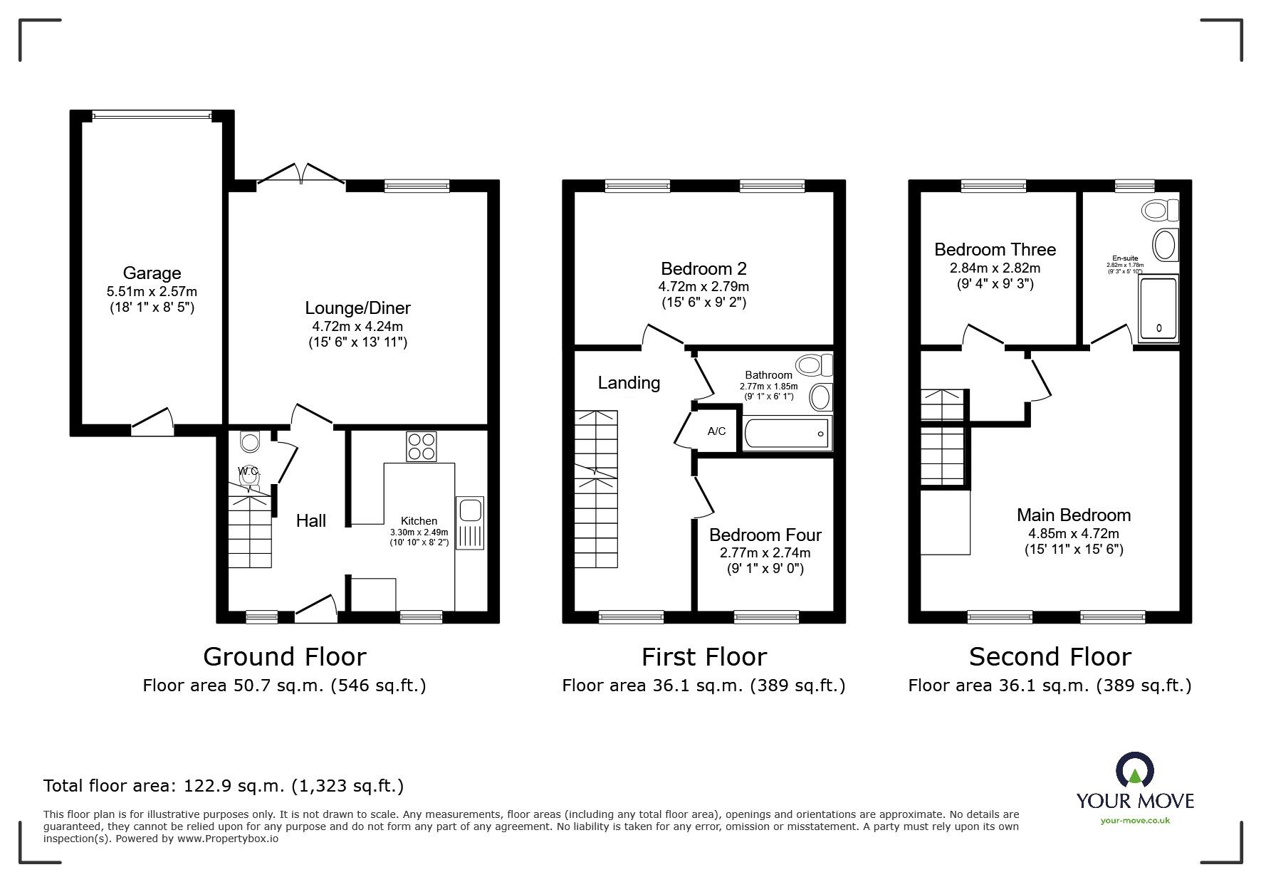 Floorplan of 4 bedroom End Terrace House for sale, Brouder Close, Coalville, Leicestershire, LE67