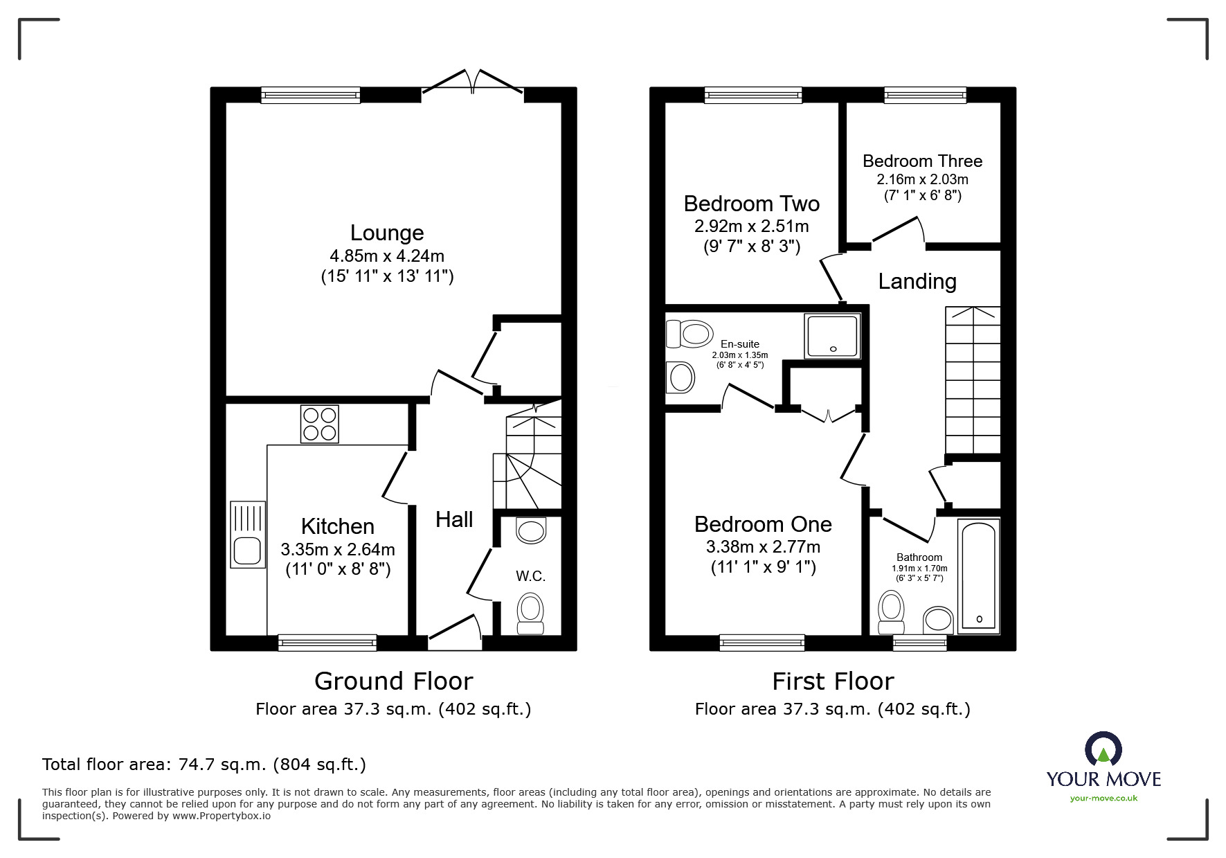 Floorplan of 3 bedroom Mid Terrace House for sale, Staples Drive, Coalville, Leicestershire, LE67