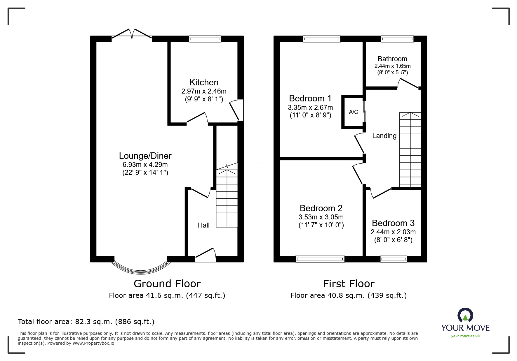 Floorplan of 3 bedroom Semi Detached House for sale, Barr Crescent, Whitwick, Leicestershire, LE67