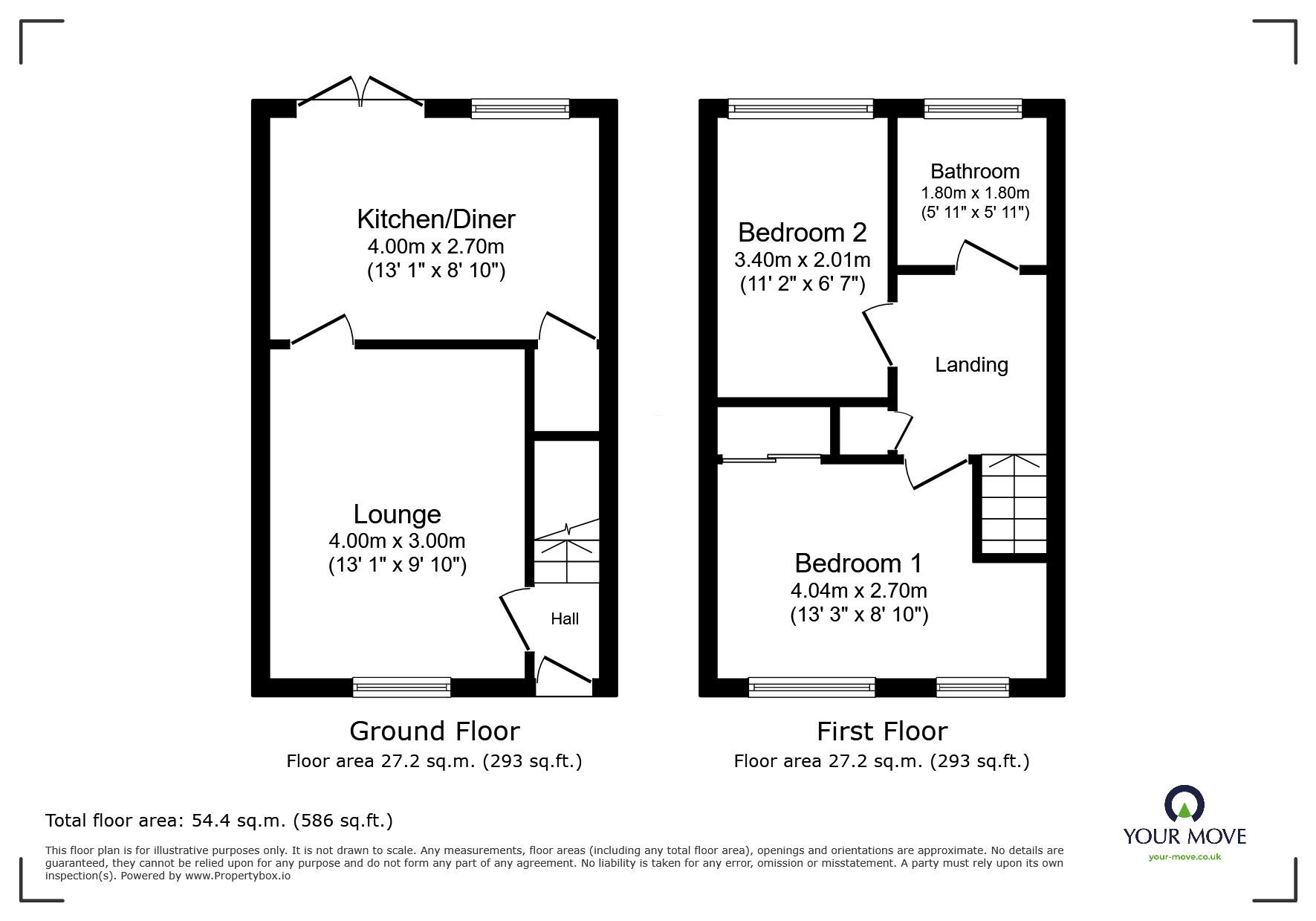 Floorplan of 2 bedroom Semi Detached House for sale, Jacks Walk, Hugglescote, Leicestershire, LE67