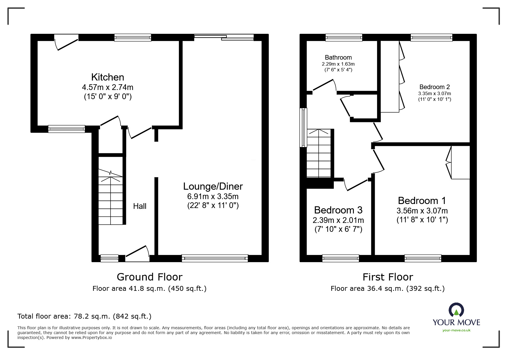 Floorplan of 3 bedroom Semi Detached House for sale, Beech Way, Ibstock, LE67
