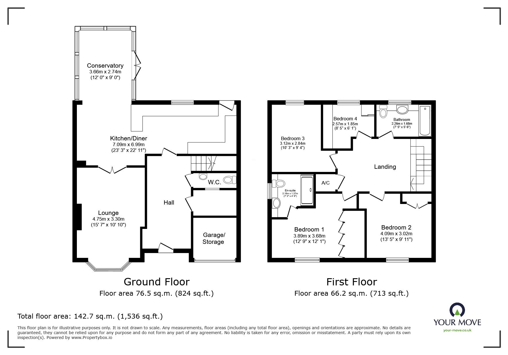 Floorplan of 4 bedroom Detached House for sale, Battleflat Drive, Ellistown, Leicestershire, LE67