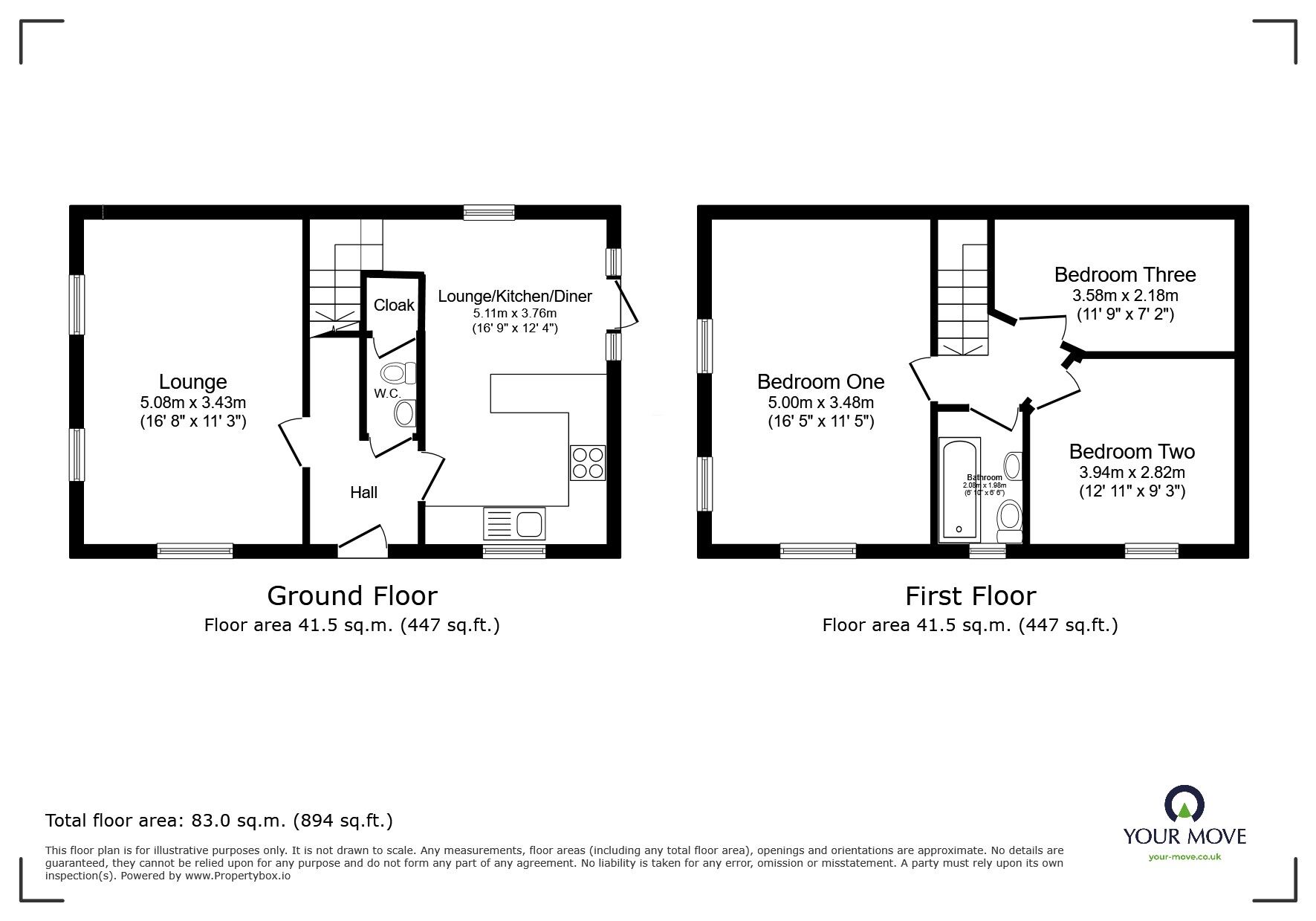 Floorplan of 3 bedroom Detached House for sale, Hemsley Road, Hugglescote, Leicestershire, LE67