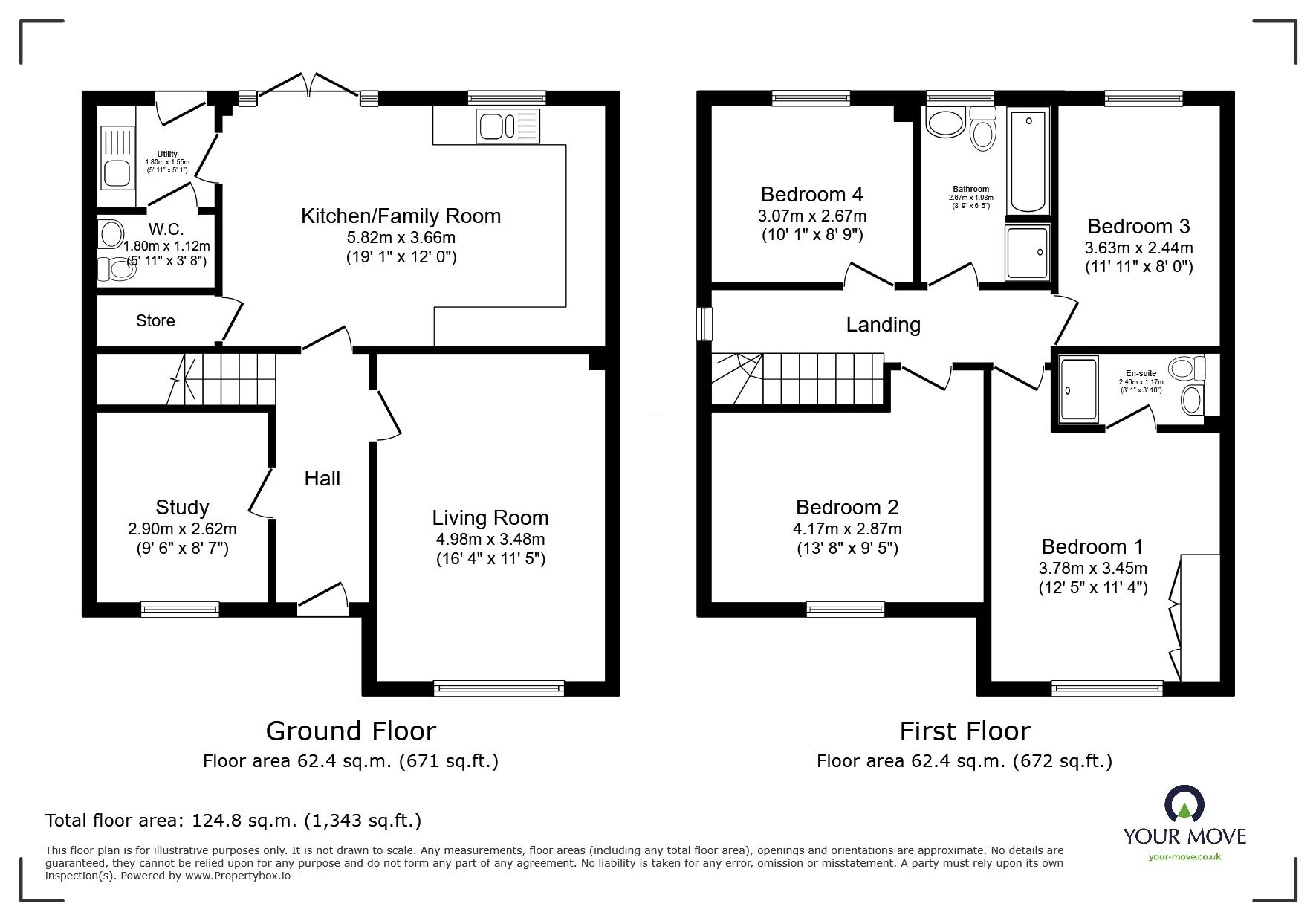 Floorplan of 4 bedroom Detached House for sale, Gadsby Road, Heather, Leicestershire, LE67