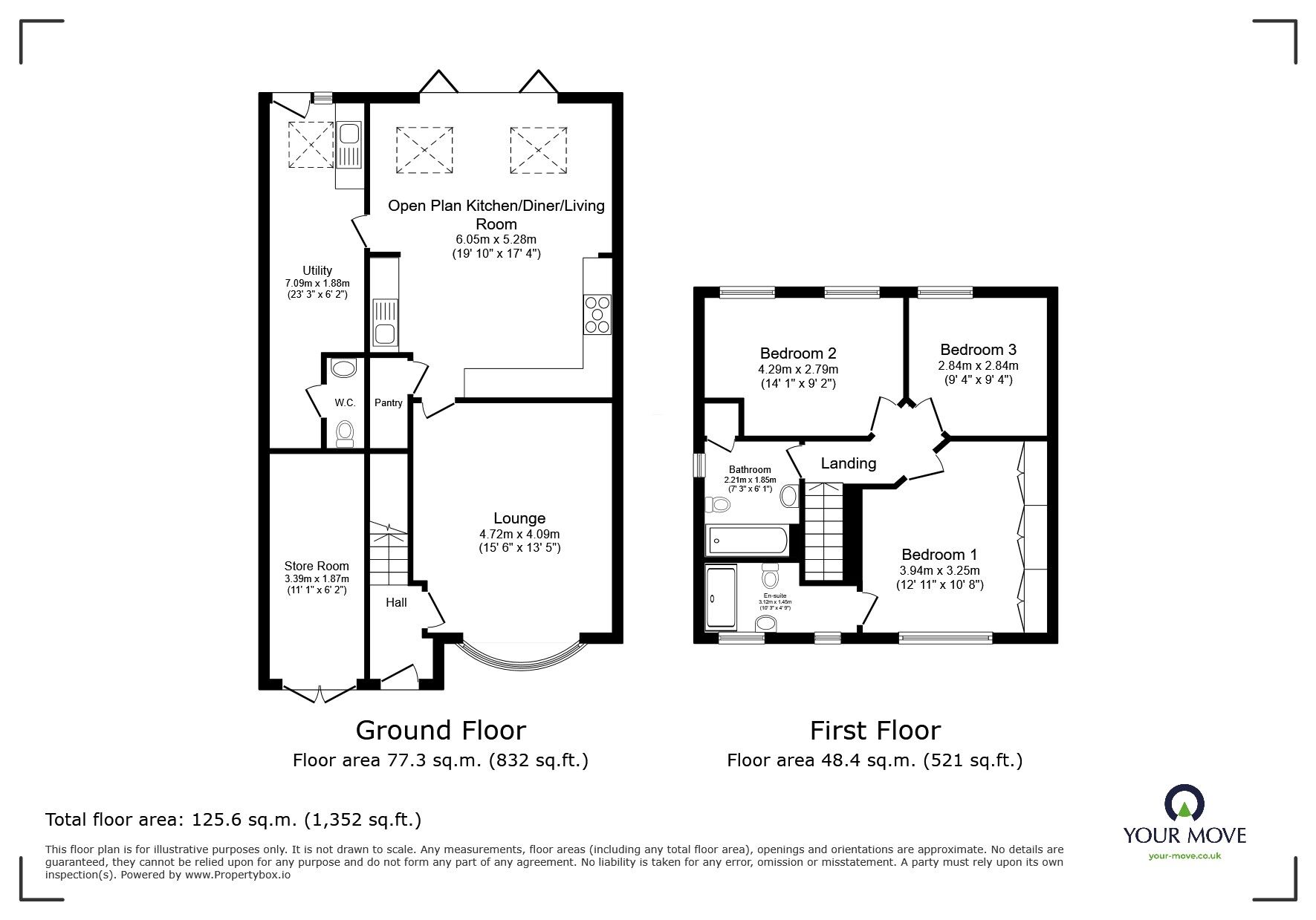 Floorplan of 3 bedroom Semi Detached House for sale, Midland Road, Ellistown, Leicestershire, LE67
