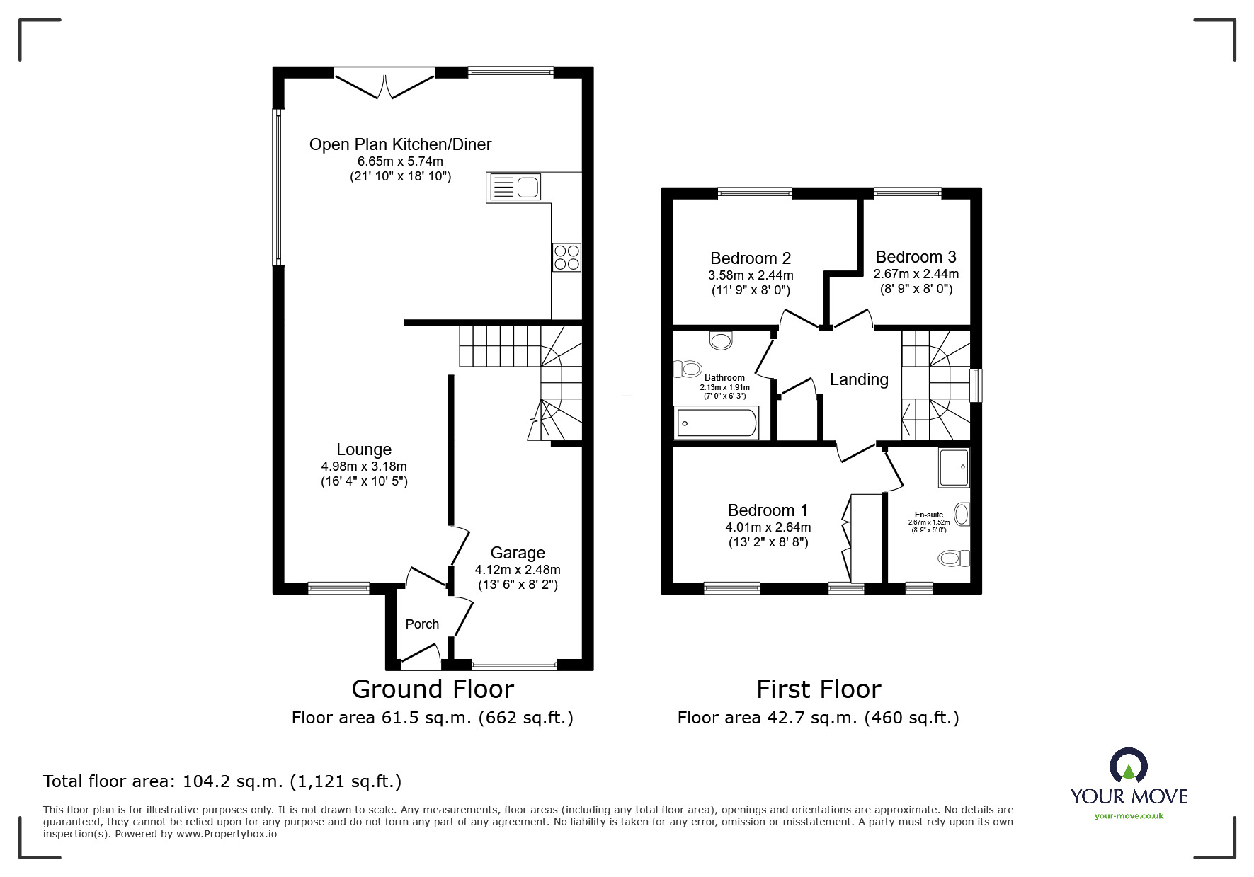Floorplan of 3 bedroom Semi Detached House for sale, Curlew Close, Coalville, Leicestershire, LE67