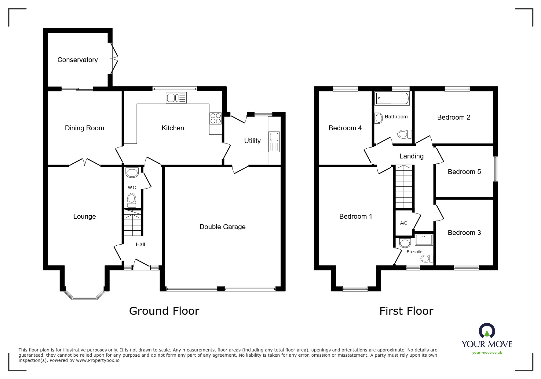 Floorplan of 5 bedroom Detached House for sale, Pares Close, Whitwick, Leicestershire, LE67