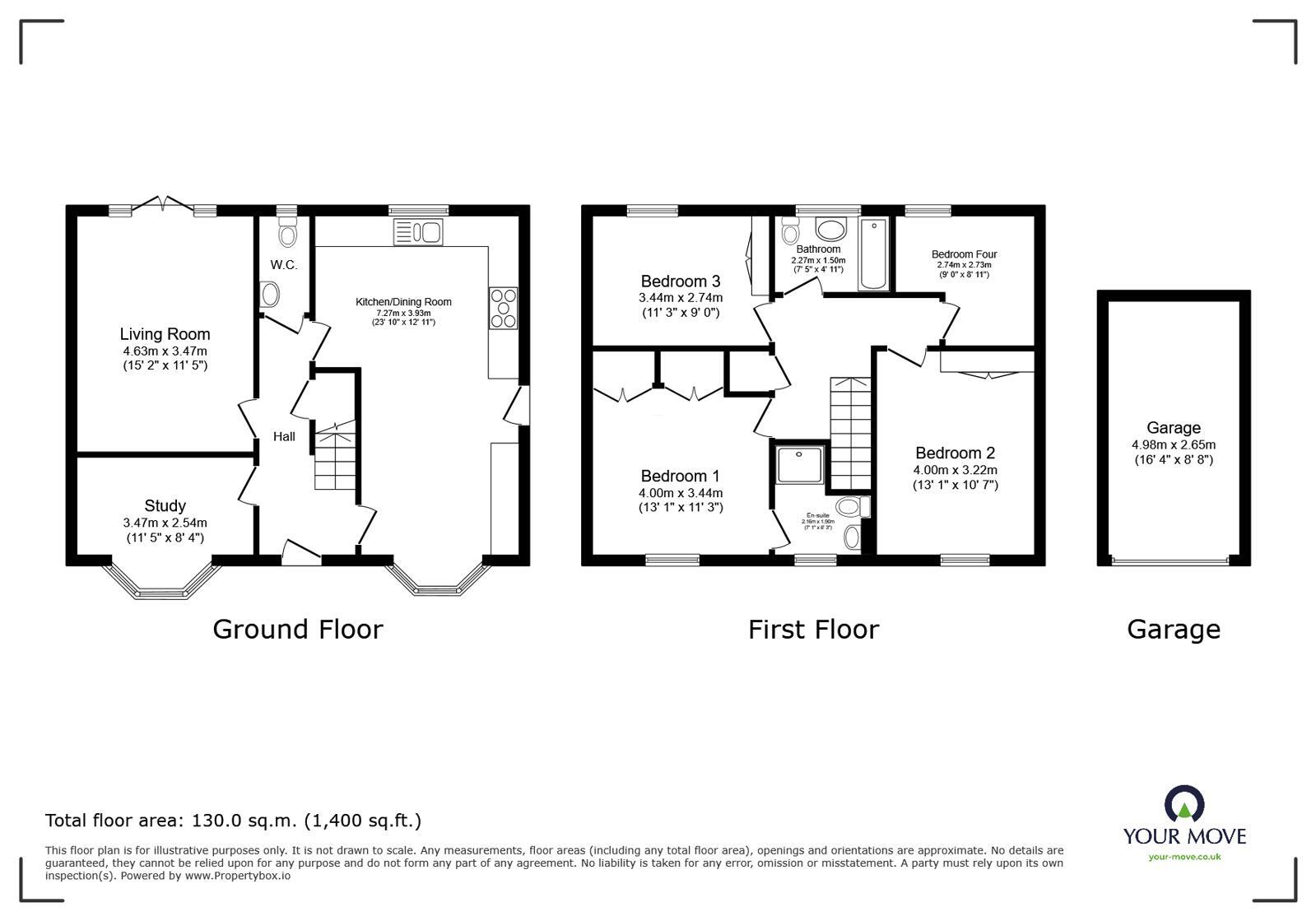 Floorplan of 4 bedroom Detached House for sale, Murphy Drive, Bagworth, Leicestershire, LE67