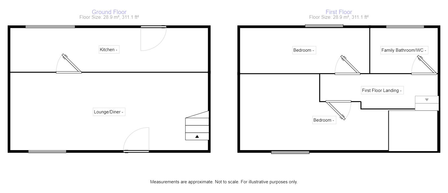 Floorplan of 2 bedroom Mid Terrace House for sale, City Of Three Waters, Whitwick, Leicestershire, LE67