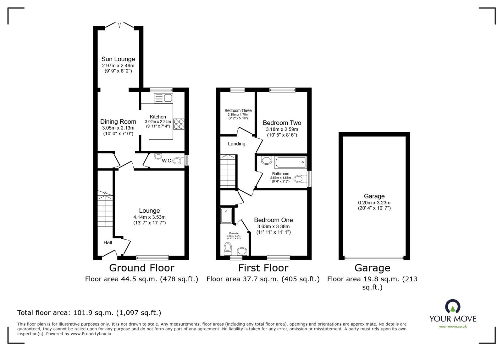 Floorplan of 3 bedroom Semi Detached House for sale, John Cooper Way, Coalville, LE67