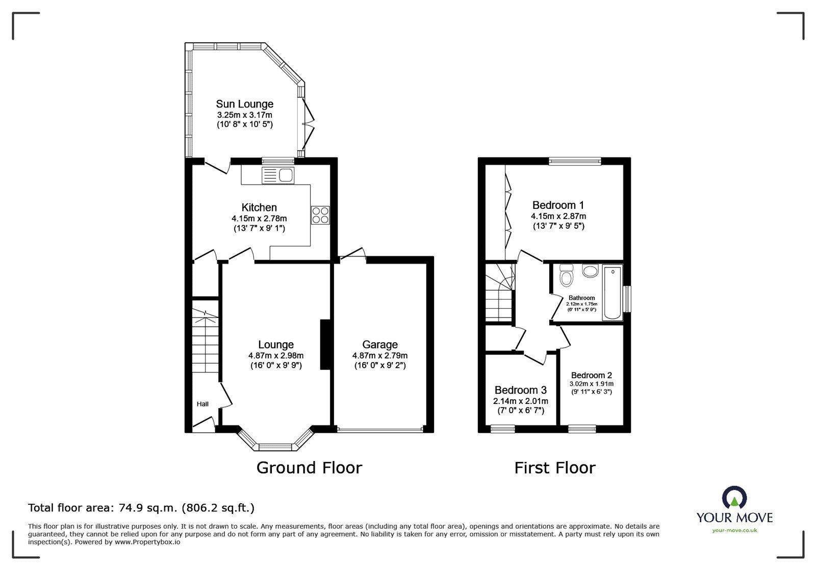 Floorplan of 3 bedroom Semi Detached House for sale, Claremont Drive, Ravenstone, Leicestershire, LE67