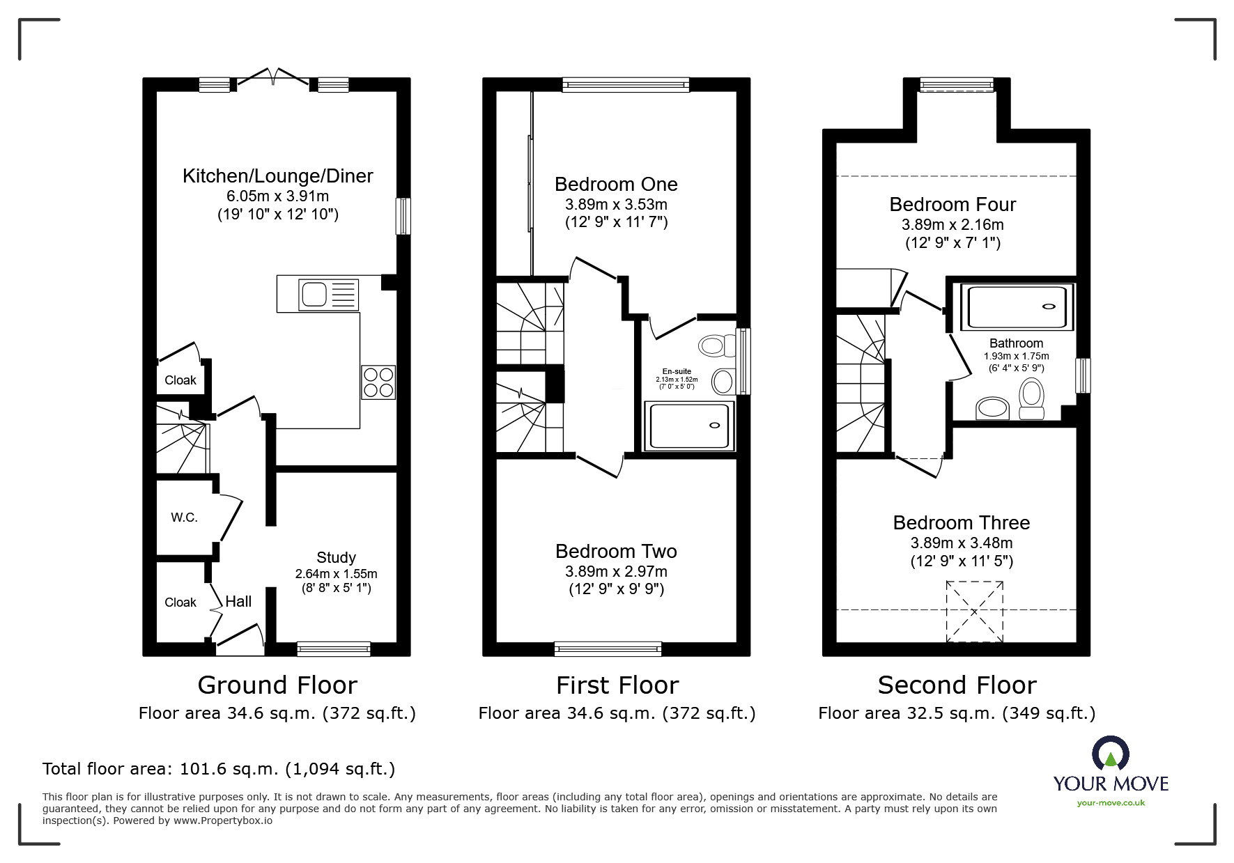 Floorplan of 4 bedroom Semi Detached House for sale, Percival Way, Hugglescote, Coalville, LE67