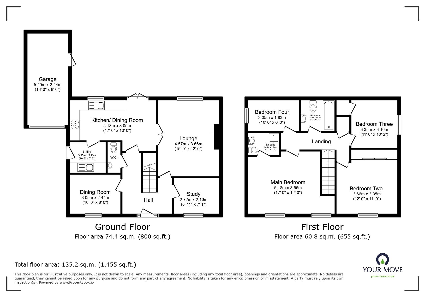 Floorplan of 4 bedroom Detached House for sale, Jackson Road, Bagworth, Leicestershire, LE67