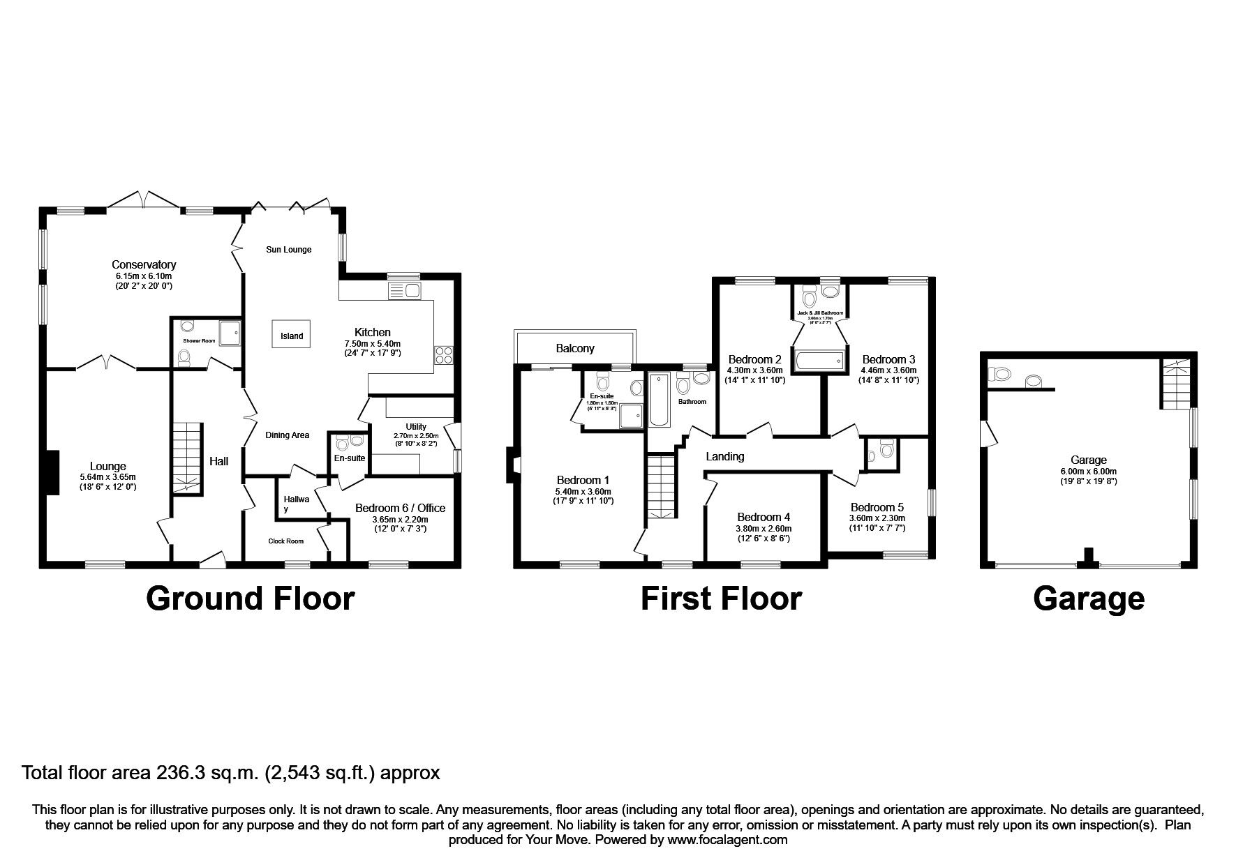 Floorplan of 6 bedroom Detached House for sale, Main Street, Osgathorpe, Leicestershire, LE12
